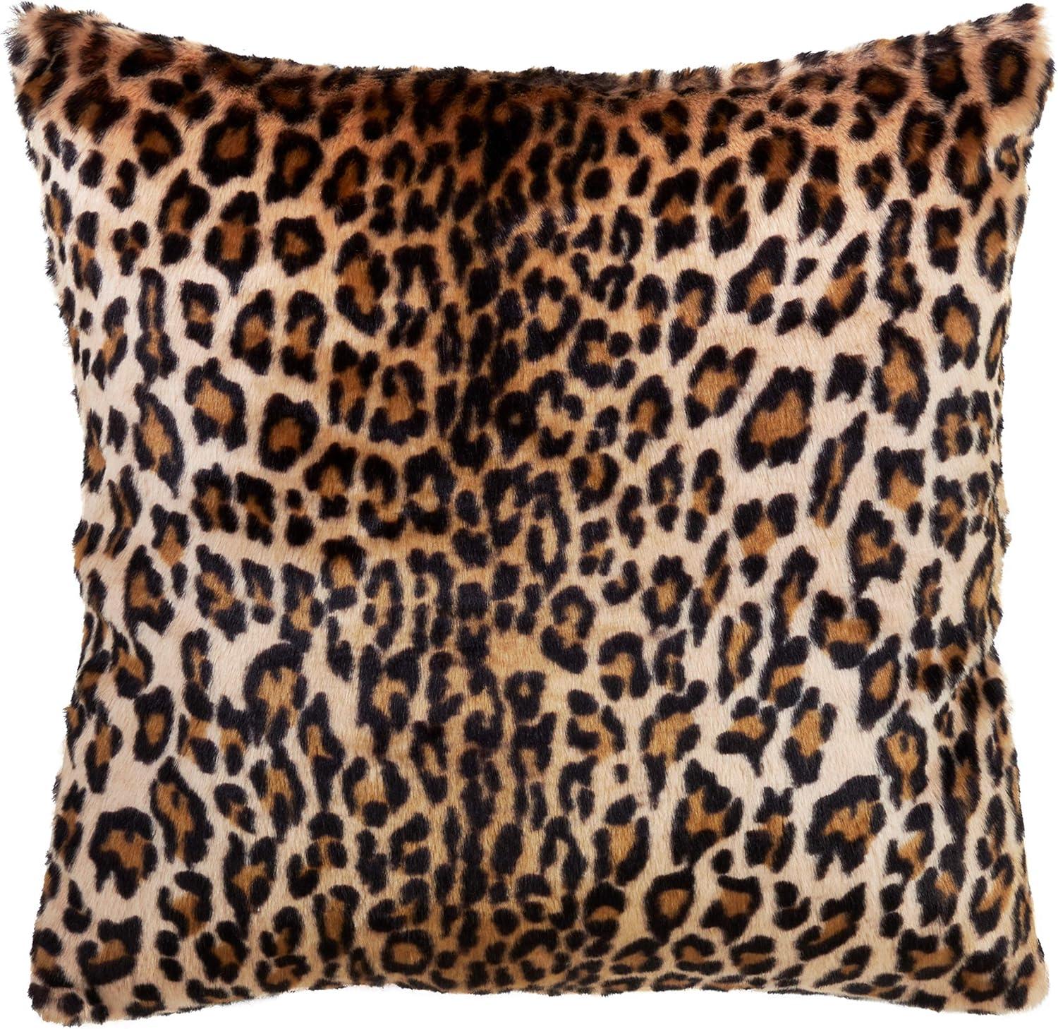 Guépard Design Animal Print Throw Pillow