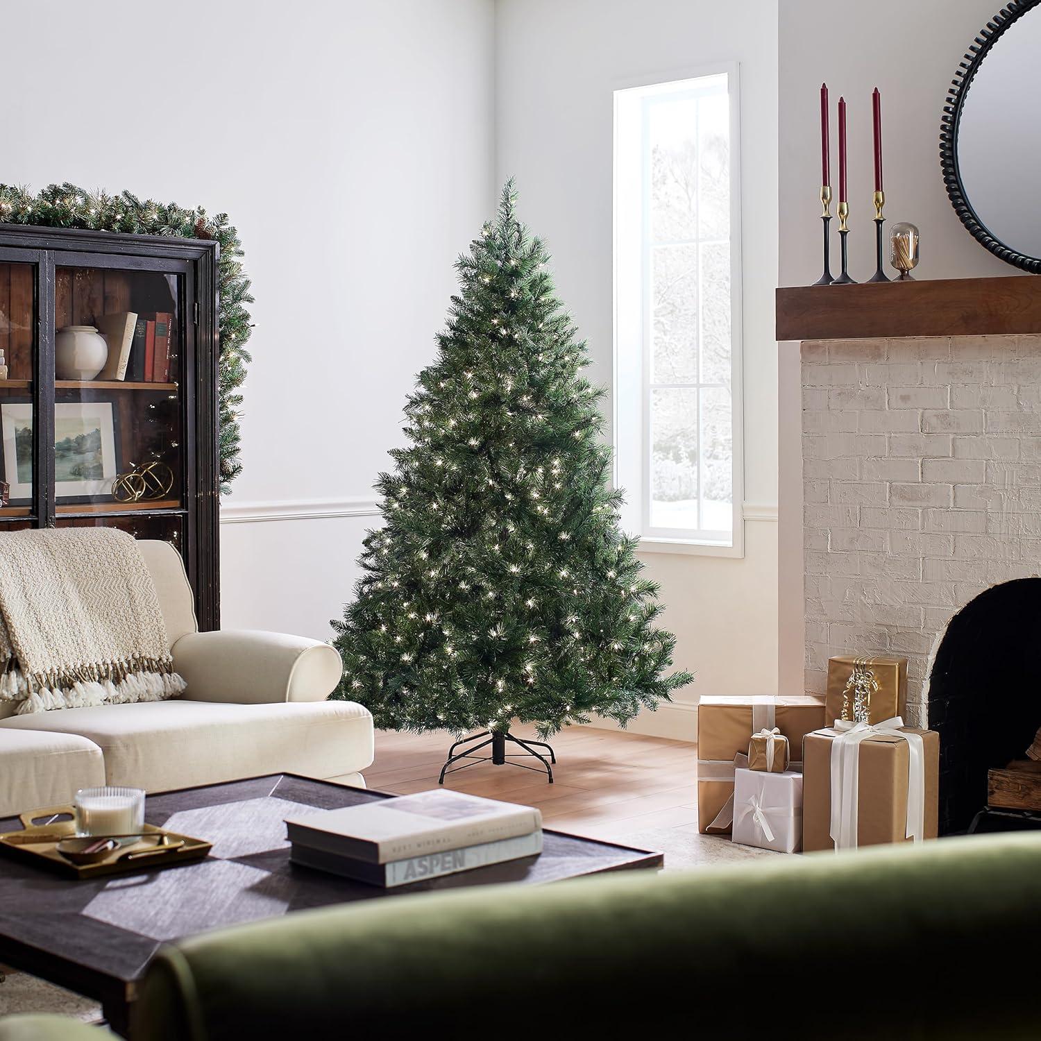 6.5' Prelit Winchester Pine Artificial Christmas Tree Clear Lights - National Tree Company