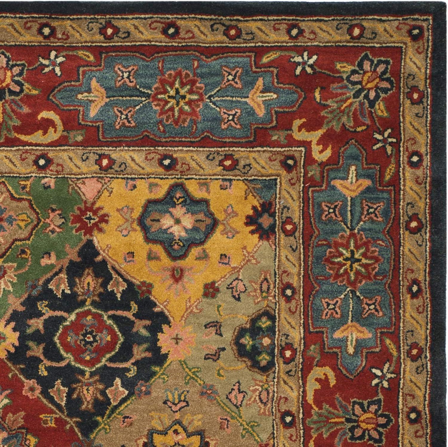 Heritage HG926 Hand Tufted Area Rug - Red/Multi - 7'6"x9'6" - Safavieh.