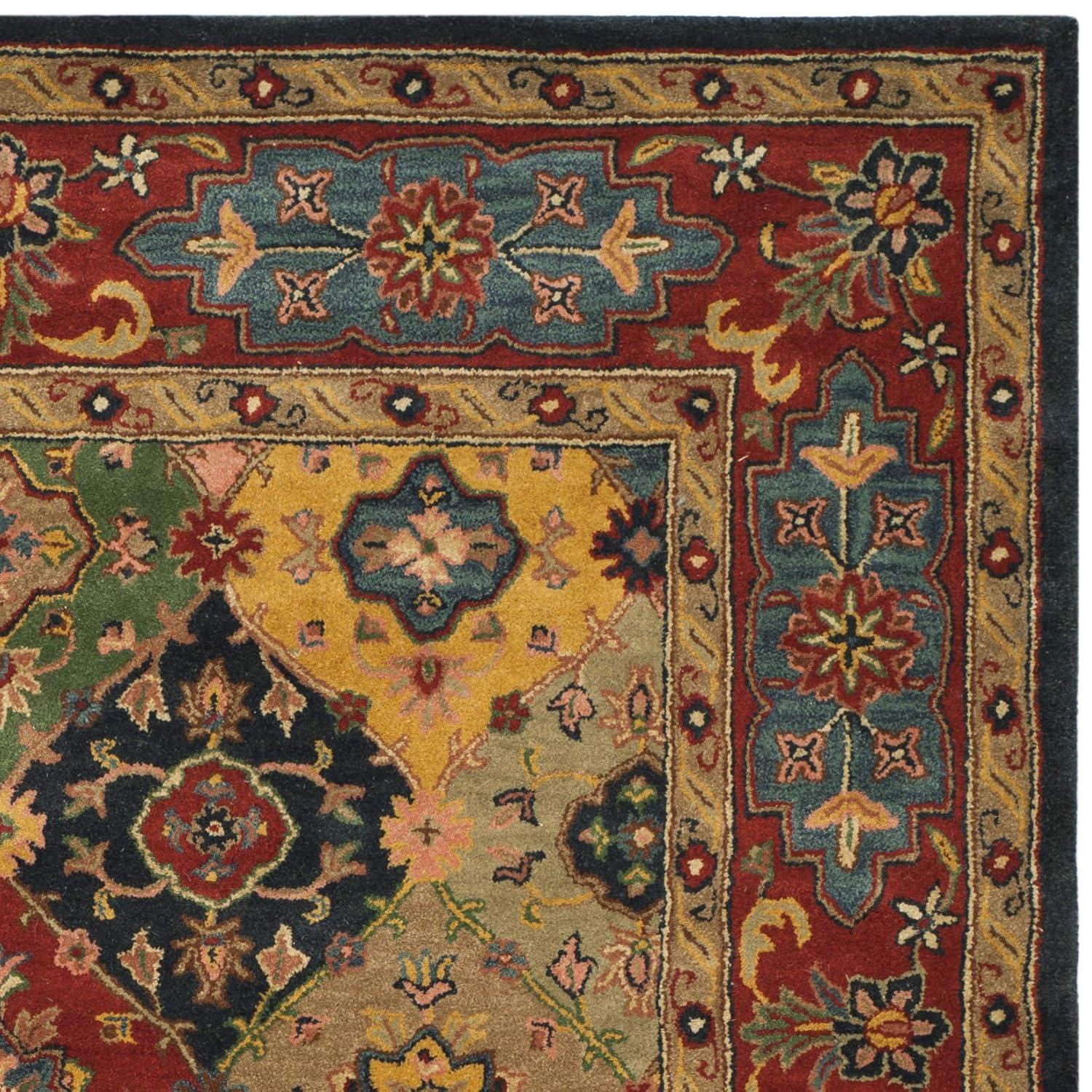 SAFAVIEH Heritage Trudi Traditional Wool Area Rug, Red/Multi, 9'6" x 13'6"