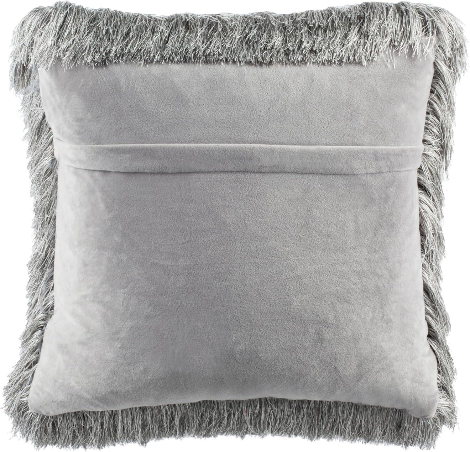 Chic Shag Pillow - Silver - 20"X20" - Safavieh