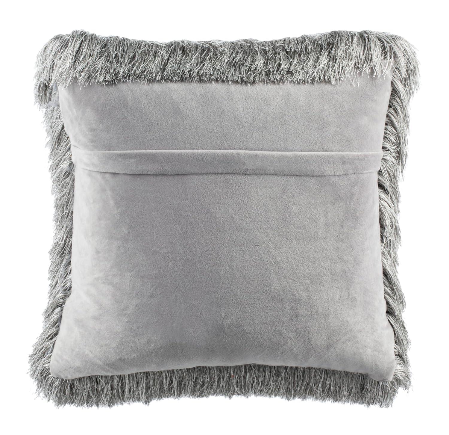 Chic Shag Pillow - Silver - 20"X20" - Safavieh