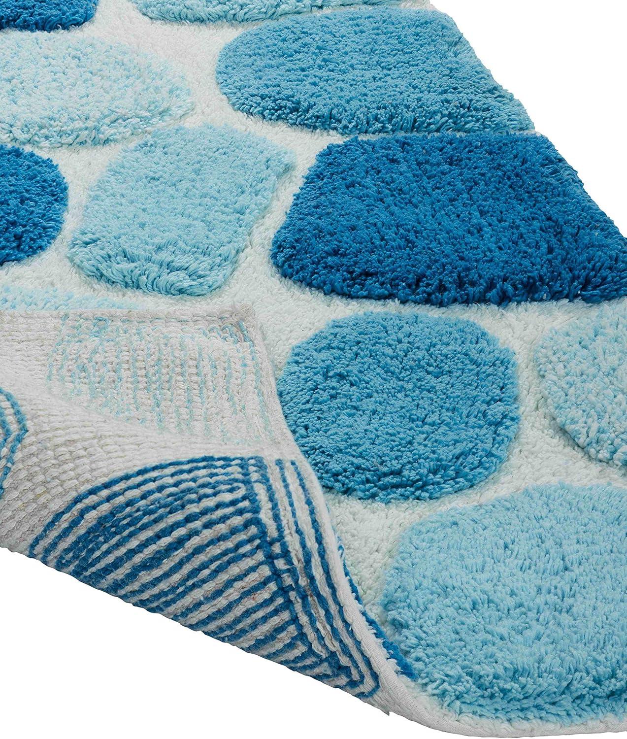 Chesapeake Pebbles 2 pc Arctic Blue Bath Rug Set (21"x34" & 24"x40")