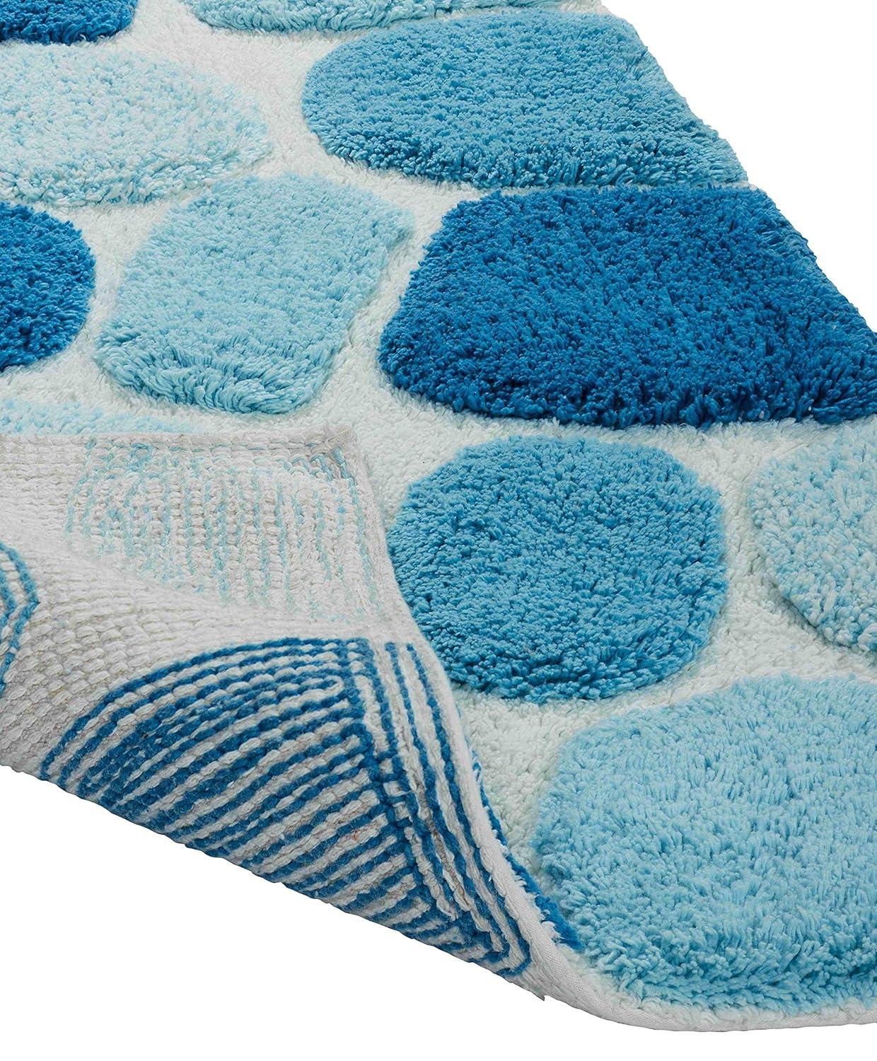 Chesapeake Pebbles 2 pc Arctic Blue Bath Rug Set (21"x34" & 24"x40")