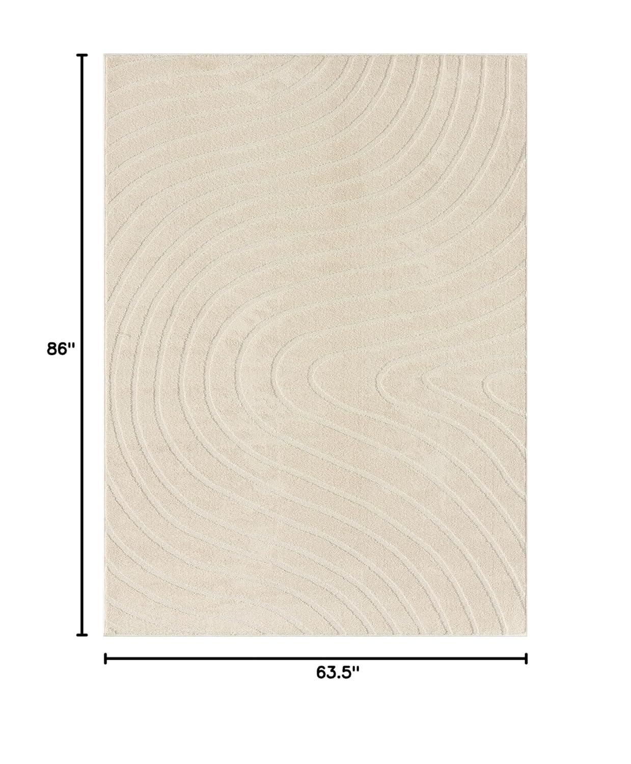 Luxe Weavers Abstract Wave Area Rug