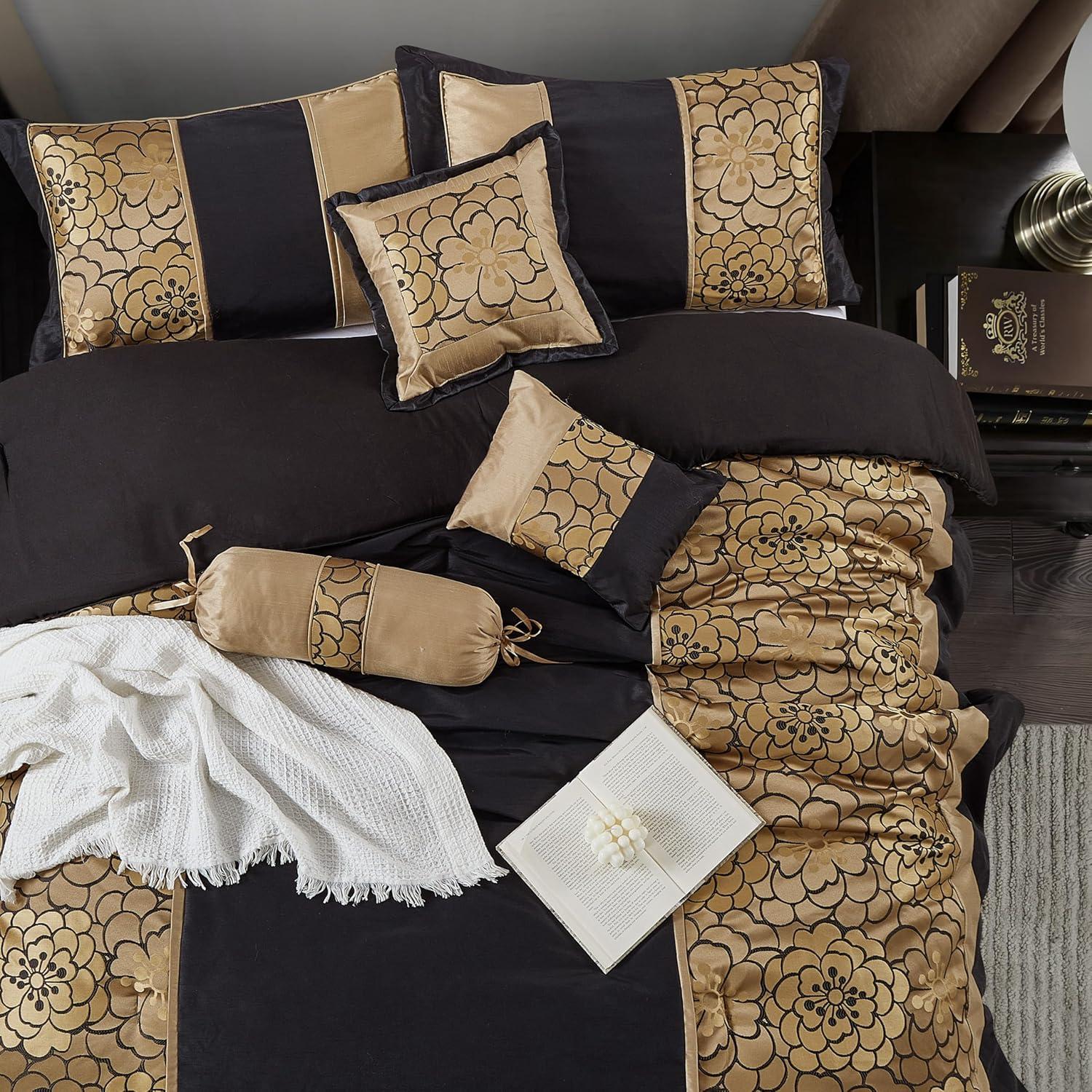 Nanshing America, Inc Kath 7 Piece Microfiber Modern & Contemporary Comforter Set