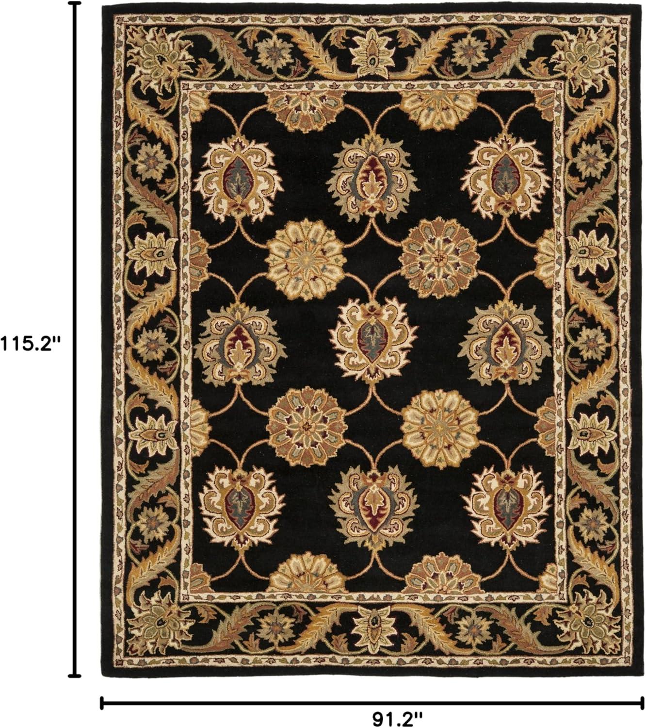 Heritage HG314 Handmade Area Rug - 7'6"x9'6" - Black - Safavieh