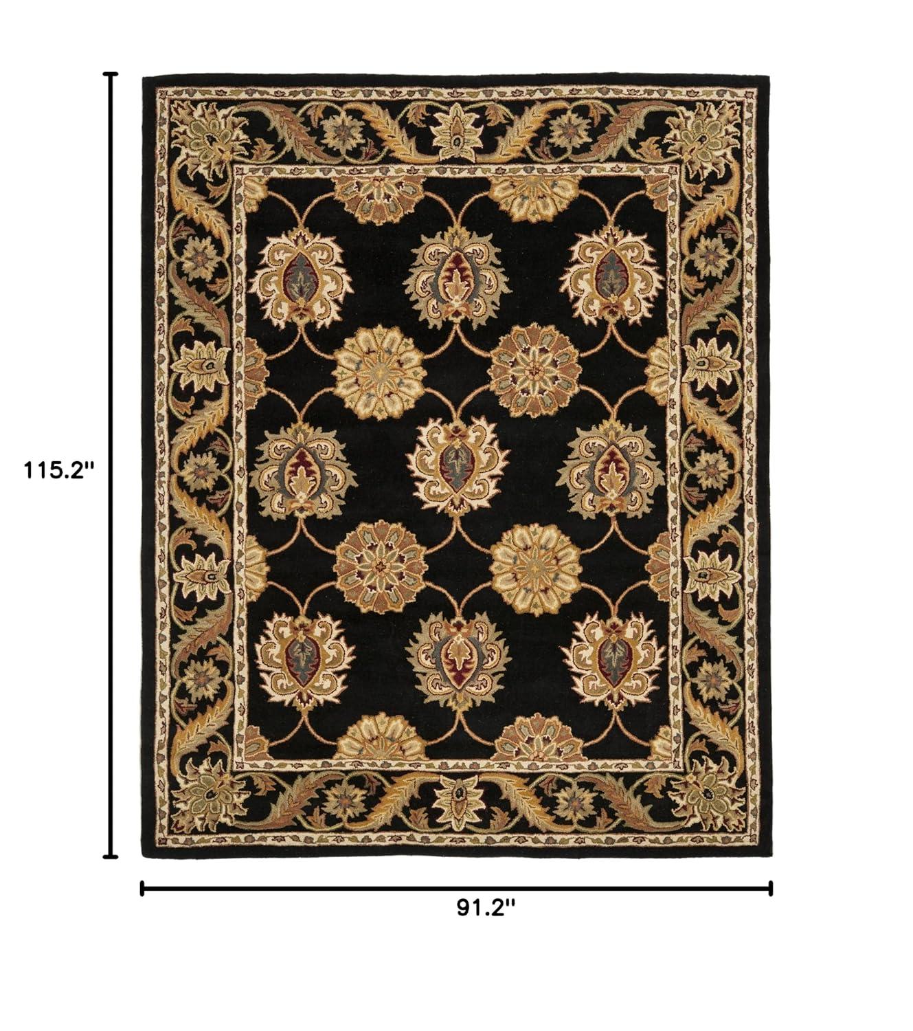 Heritage HG314 Handmade Area Rug - 7'6"x9'6" - Black - Safavieh