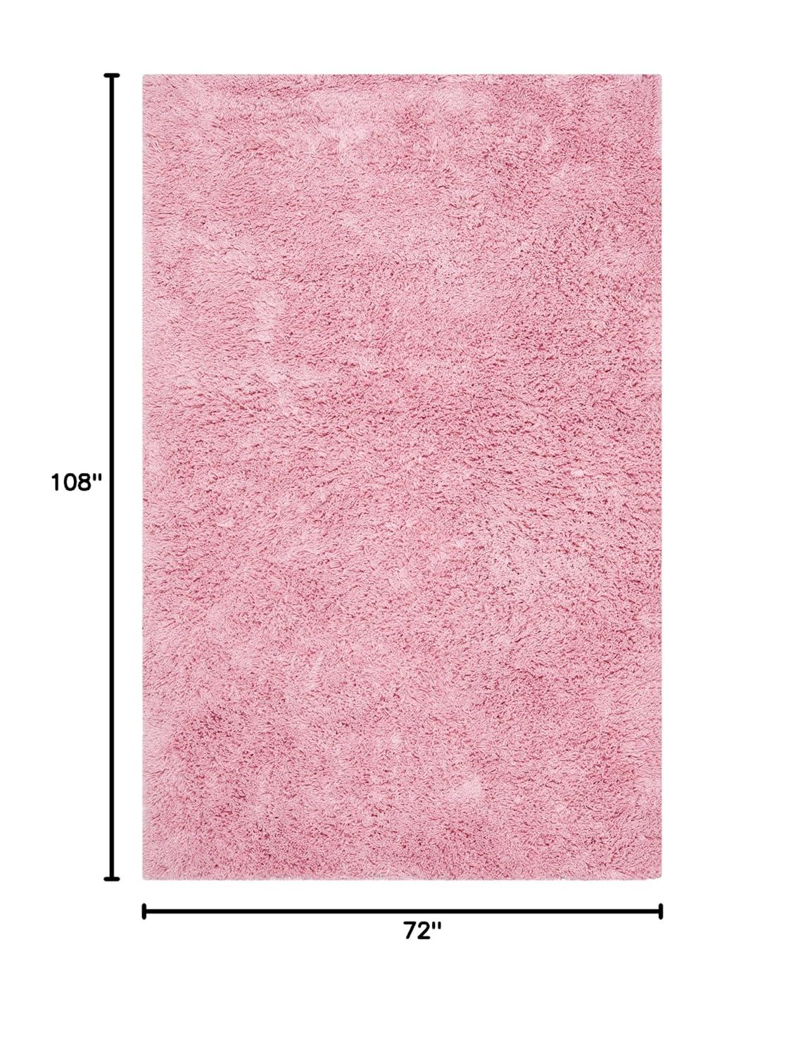 SAFAVIEH Glen Solid Plush Shag Area Rug, Pink, 6' x 9'