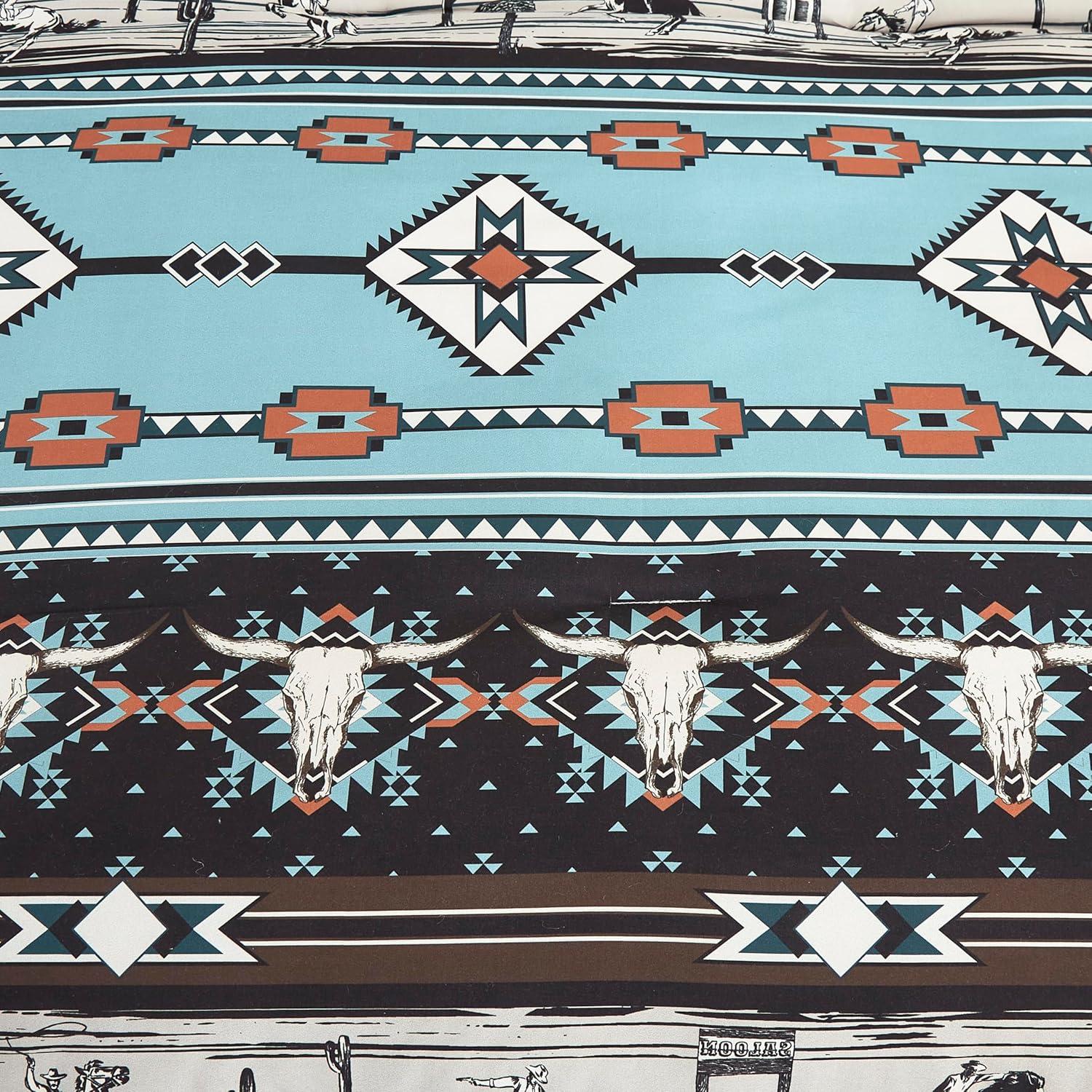 Chezmoi Collection Sawyer Southwestern Cowboys Rodeo Comforter Set