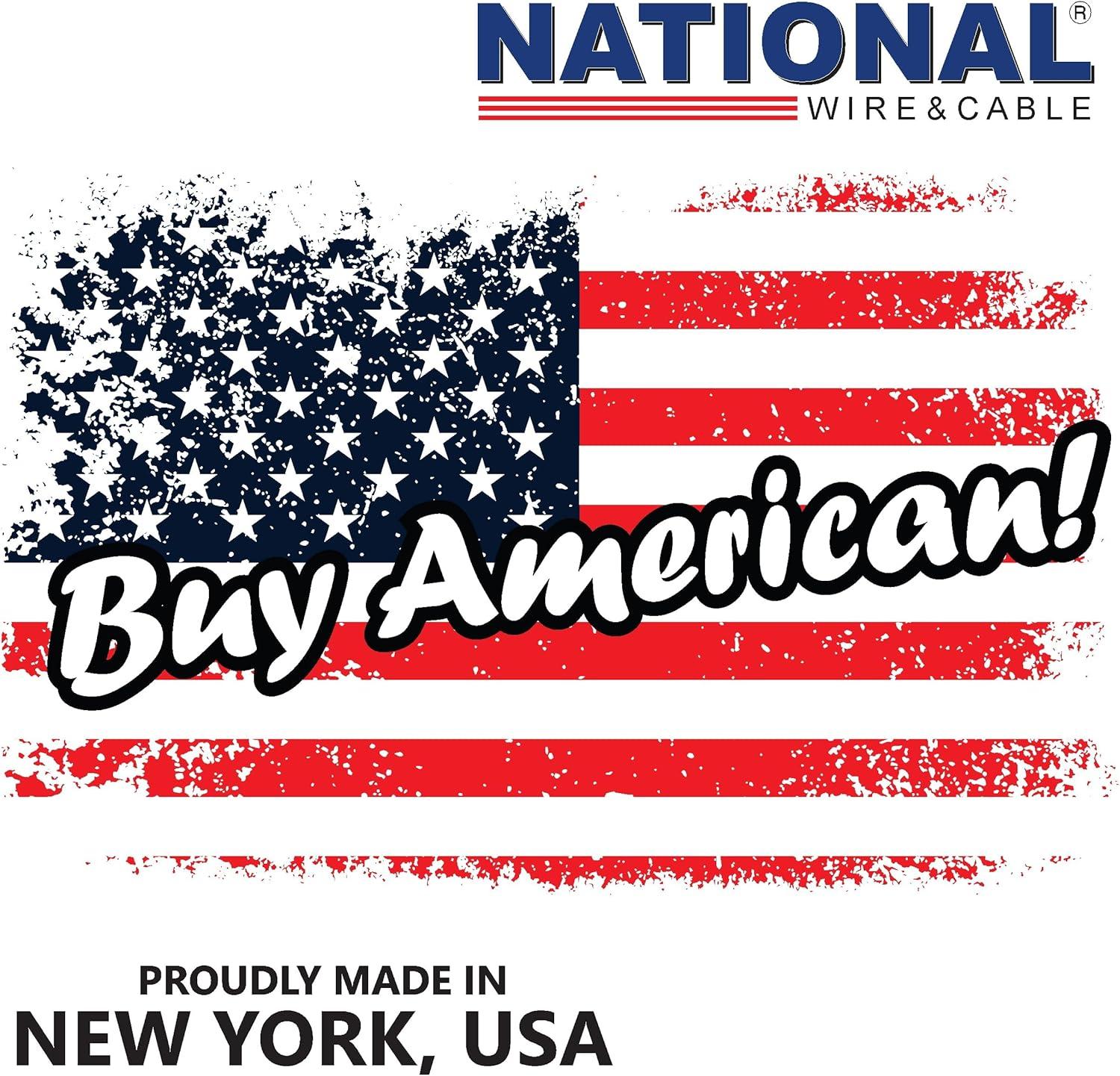 NATIONAL Wire&Cable - Premium Electrical Wire - 10 Gauge 4 Conductors - 100Ft - Made in USA