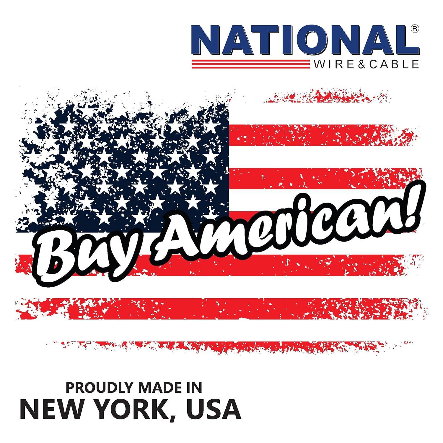 NATIONAL Wire&Cable - Premium Electrical Wire - 10 Gauge 4 Conductors - 100Ft - Made in USA