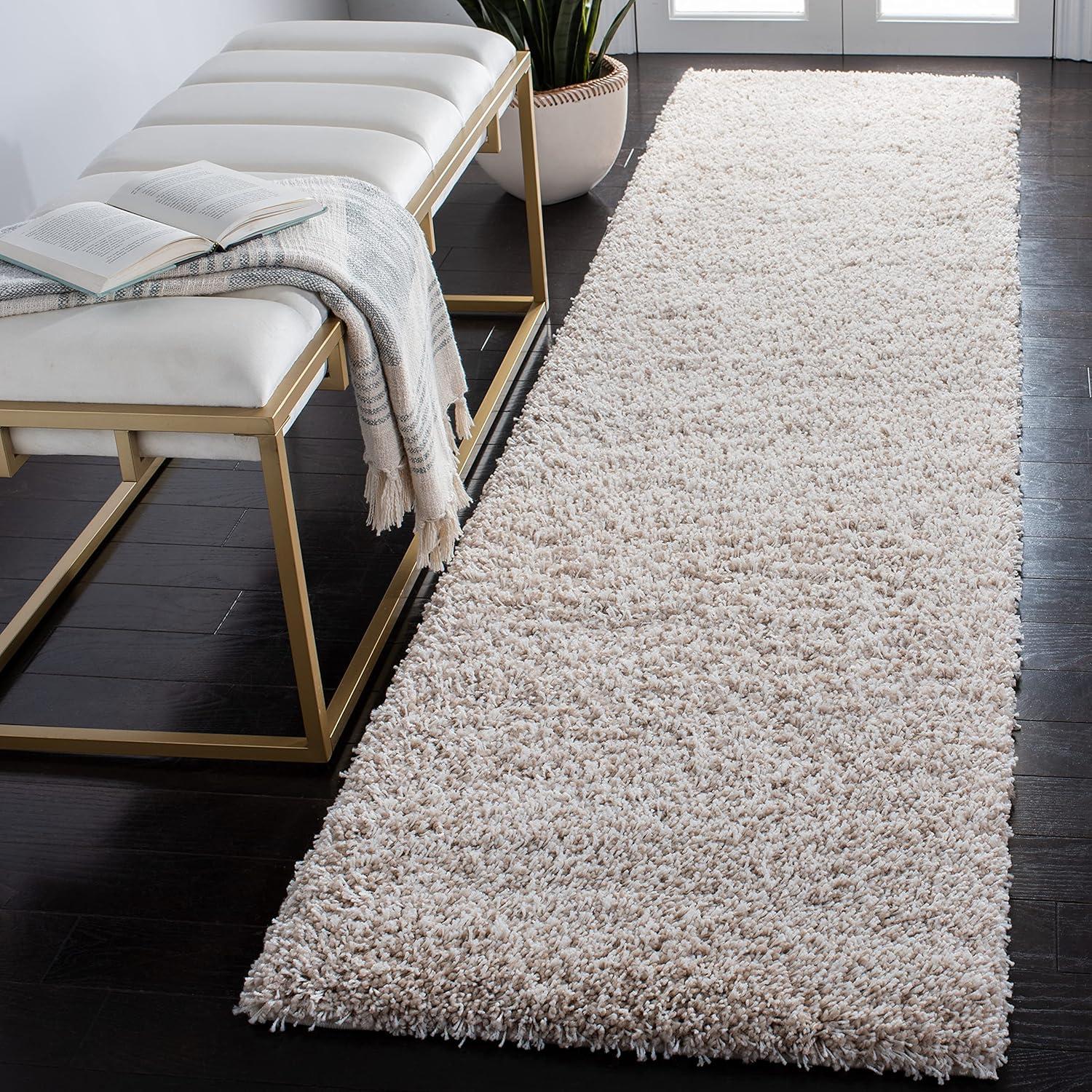 Shag SG151 Power Loomed Indoor Runner Rug - Dark Grey - 2'3"x9' - Safavieh.