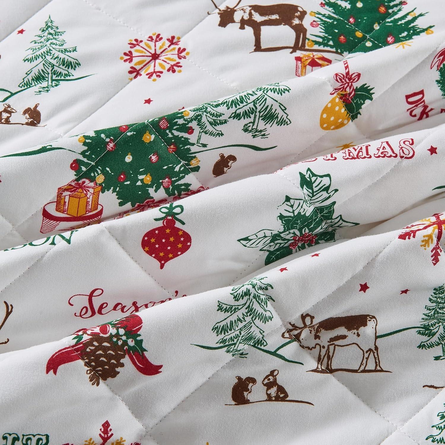 Cheerful Holiday Reversible Quilt Set with Shams - Great Bay Home