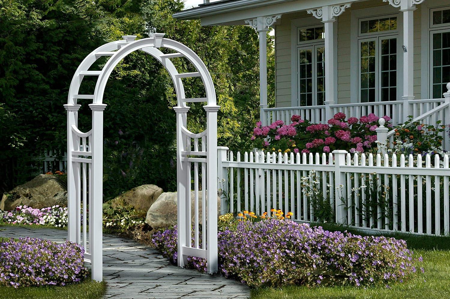 49'' W x 24'' D Plastic Arbor in White