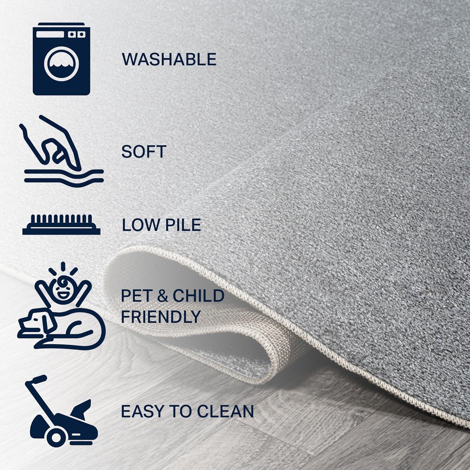 JONATHAN Y Twyla Classic Solid Low-Pile Machine-Washable Area Rug