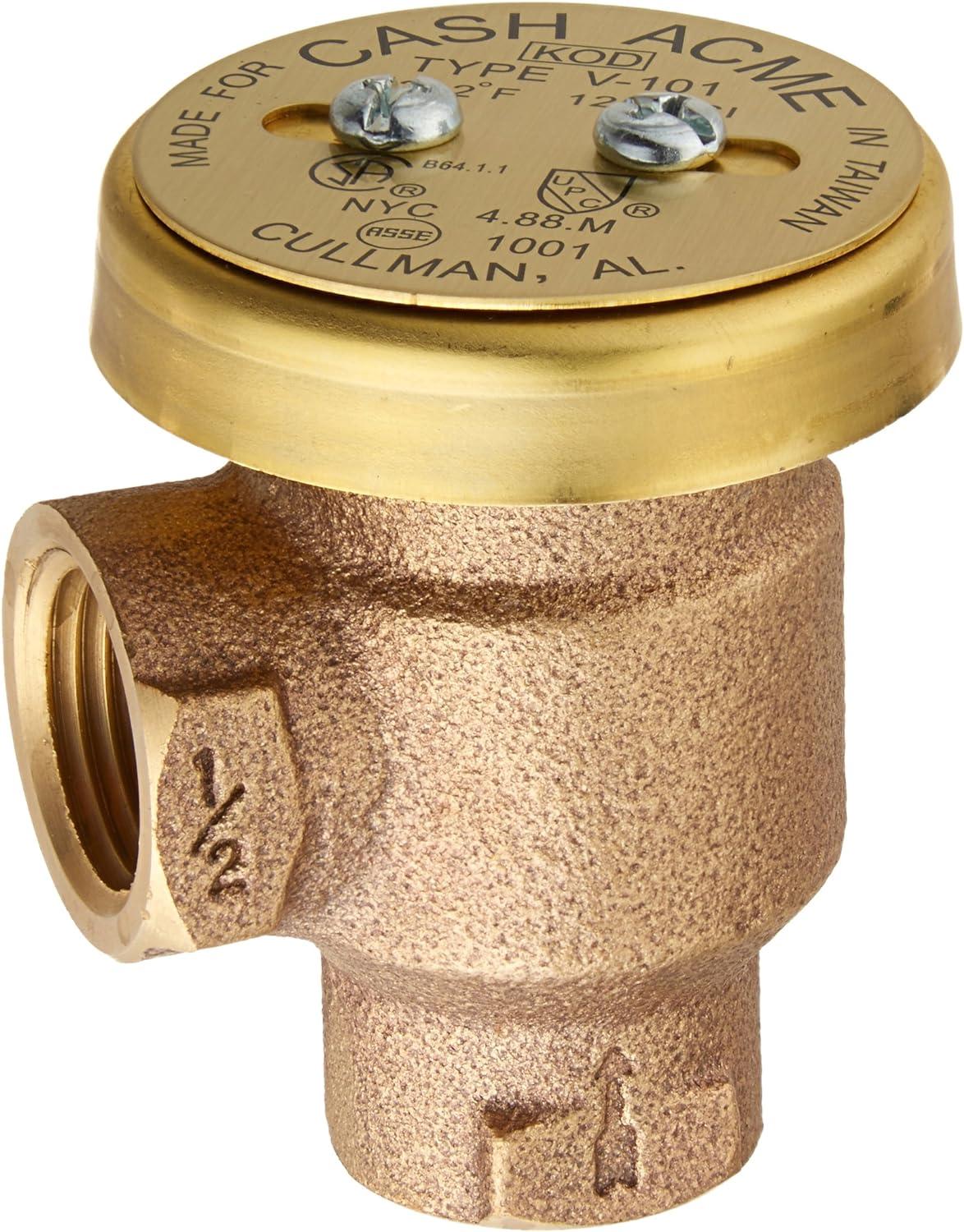 Cash Acme 1/2 Inch Brass Anti-Siphon Vacuum Breaker