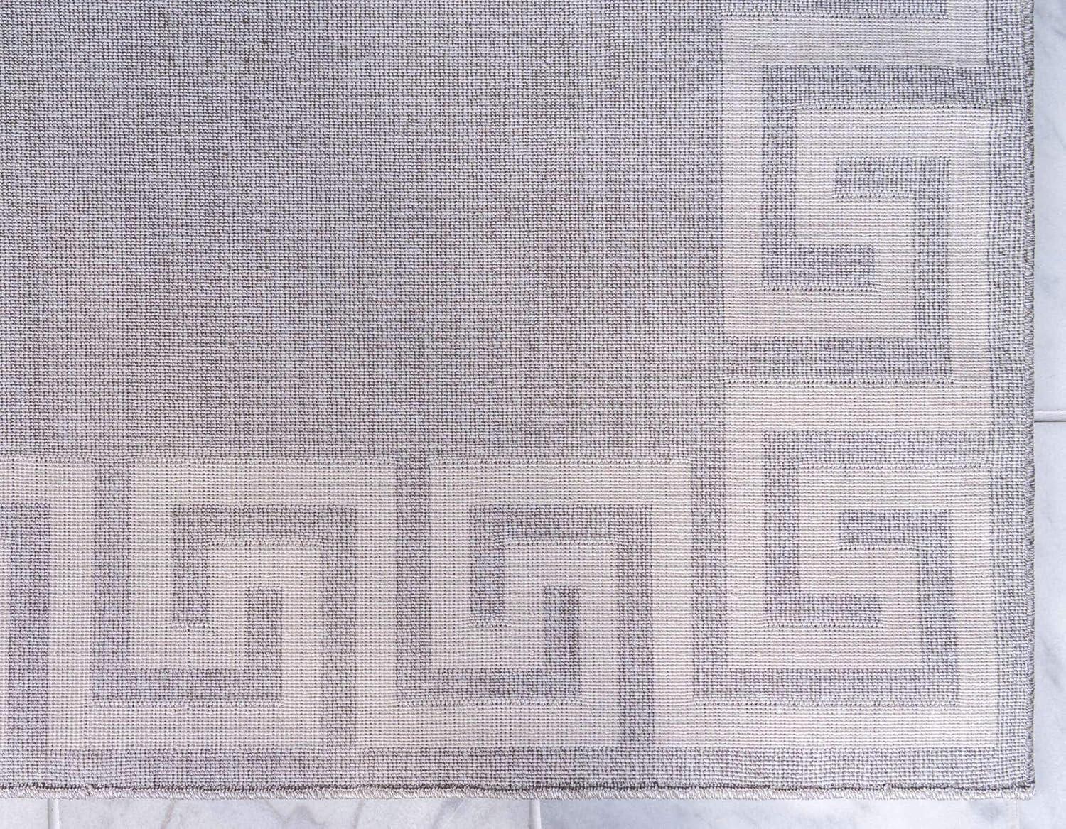 Unique Loom Athens Collection Area Rug - Modern (7' 1" x 10' Rectangle Gray/Beige)