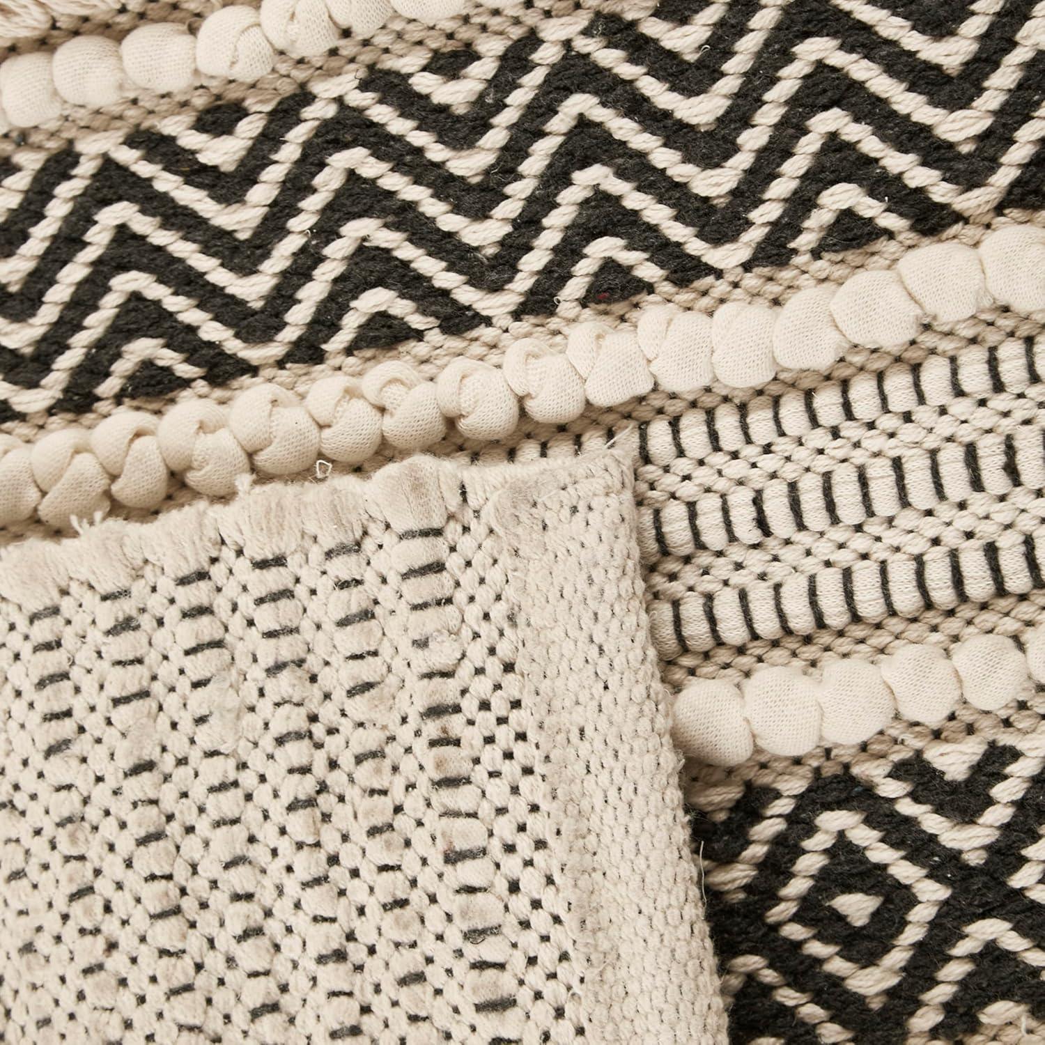 INK+IVY Asher Cotton Blend Bath Rug with Non-Slip Backing