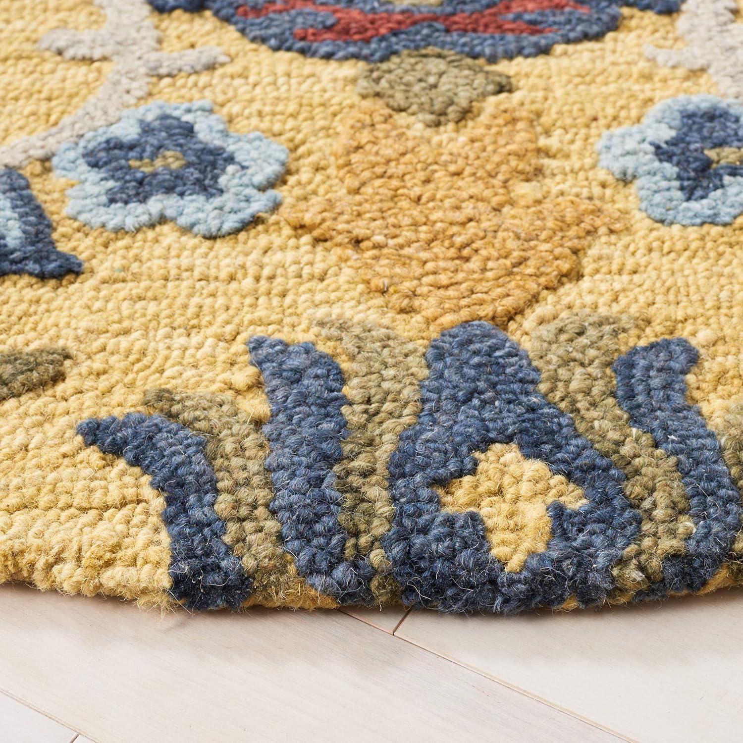 SAFAVIEH Blossom BLM402D Handmade Gold / Multi Rug