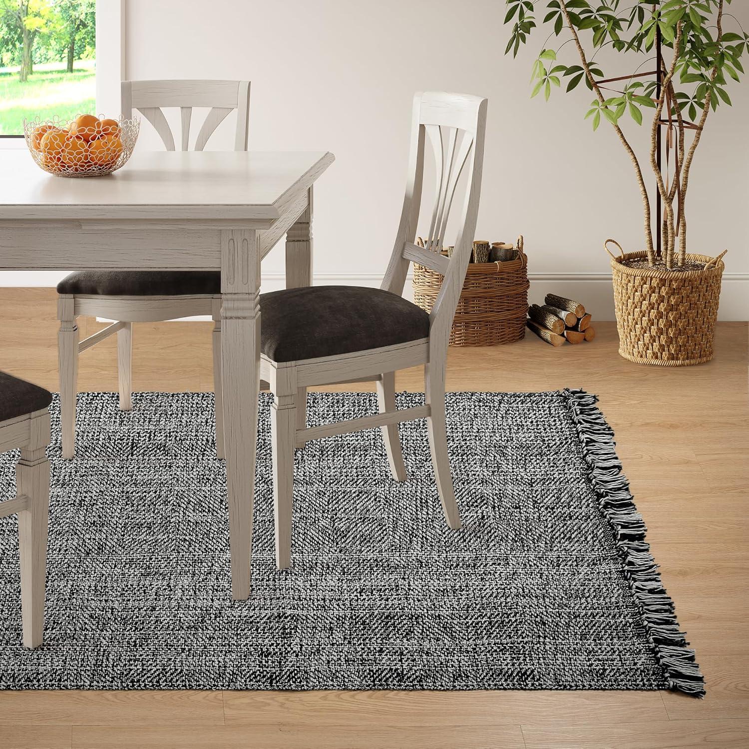 Bester Geometric Handmade Flatweave Cotton Area Rug