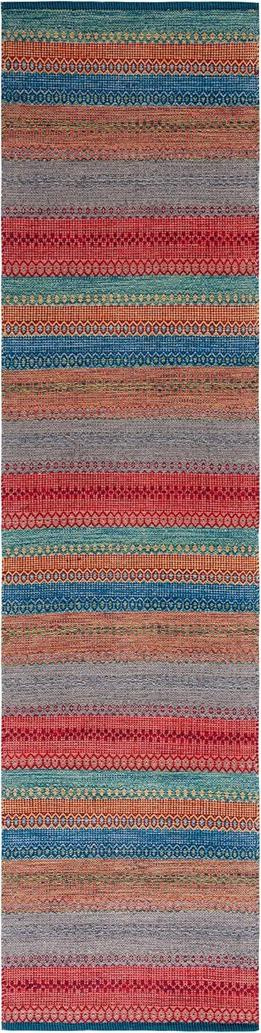 Kilim KLM475 Hand Woven Runner Rug - Blue/Red - 2'3"x9' - Safavieh.