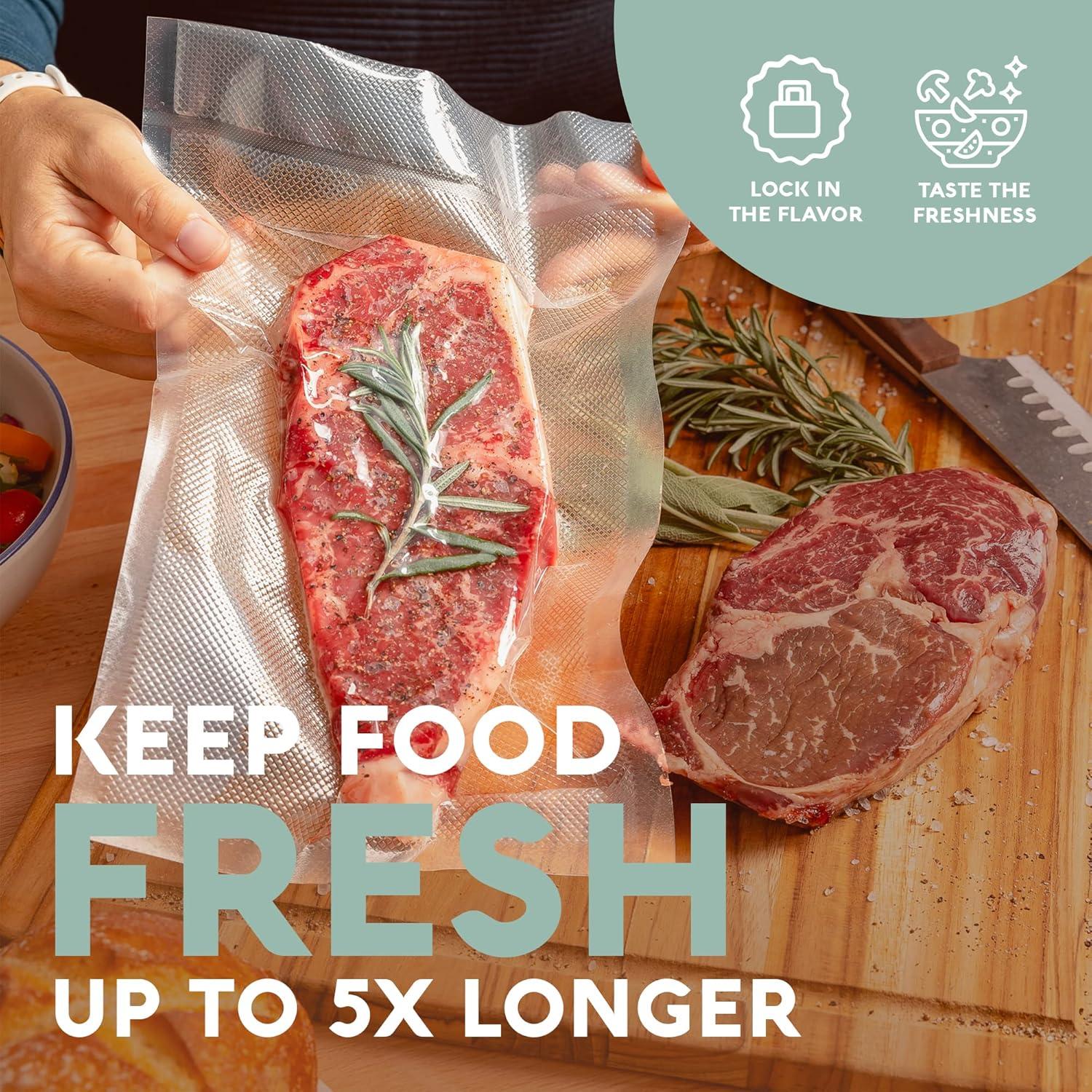 Avid Armor 11" x 16" Vacuum Sealer Bags, Gallon Vacuum Seal Bags, 100 Pack