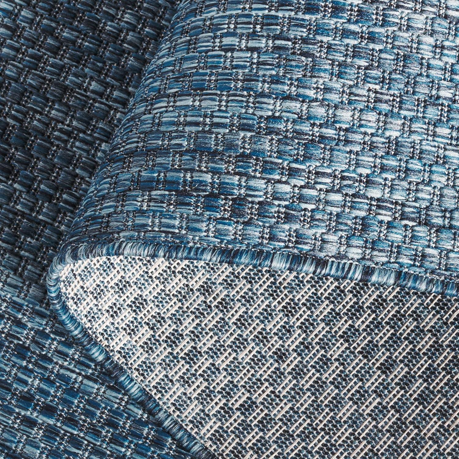 Beach House BHS260 Machine Made Loomed Area Rug - Navy - 6'-7" X 6'-7"  Square - Safavieh