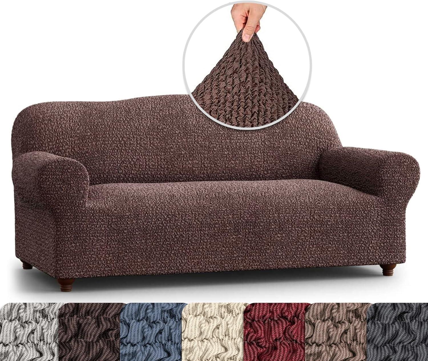 Stretchy Slipcover for 3-Seater Sofa - Italian Style & Premium Quality - Mille Righe Collection