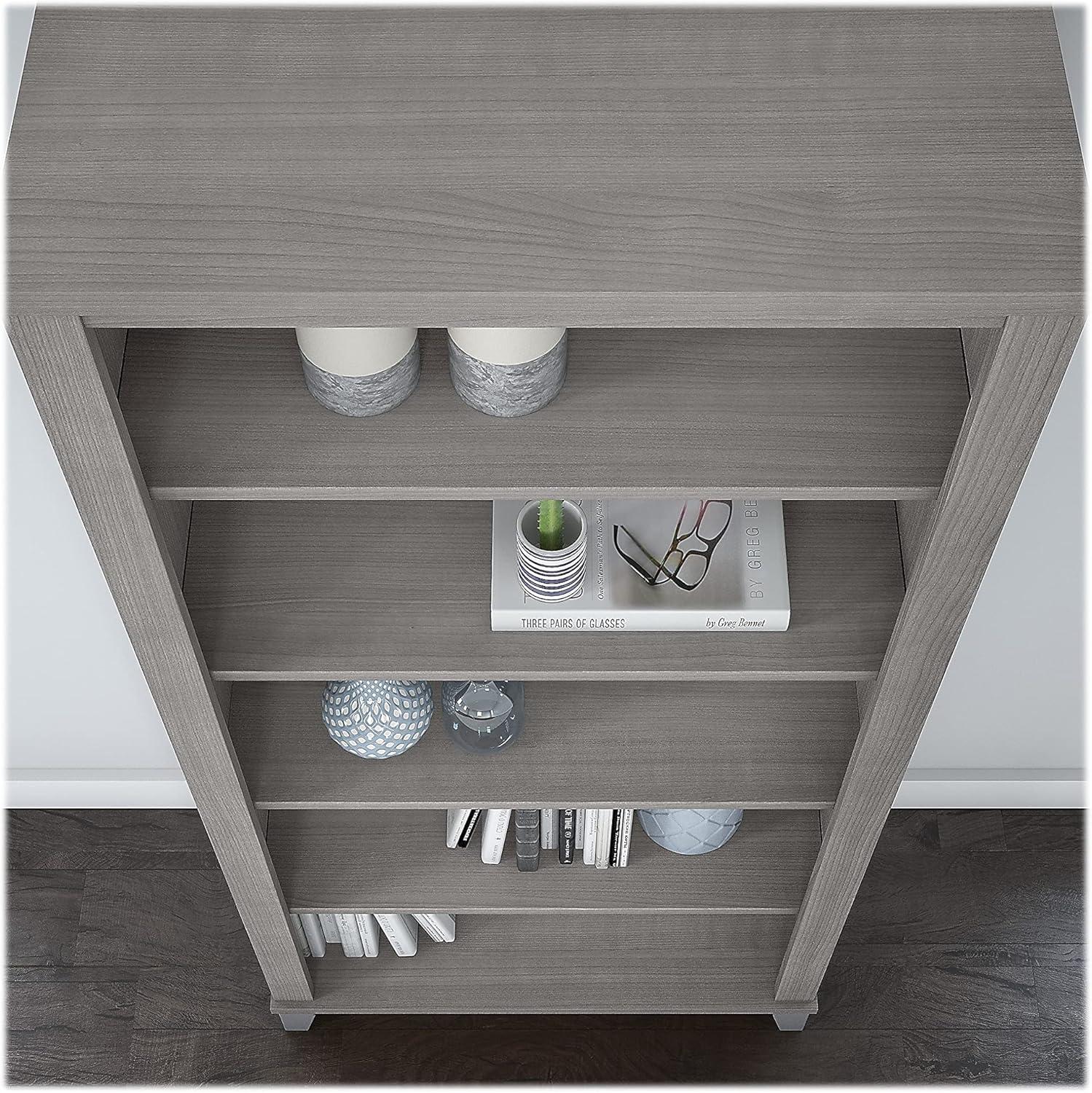 Platinum Gray 5-Shelf Adjustable Floor-Standing Bookcase