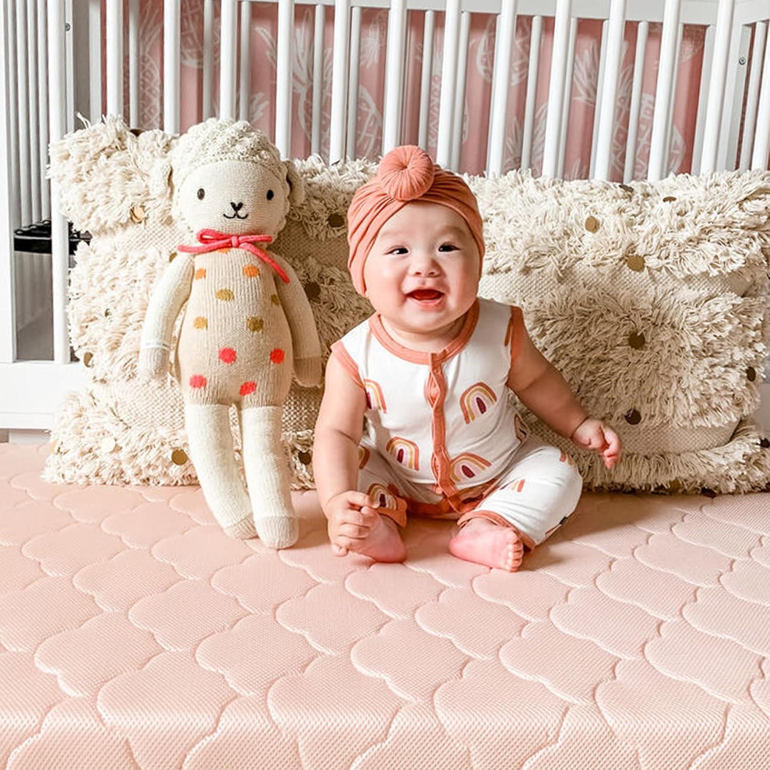 Pink Standard Water Resistant Crib and Toddler Mattress