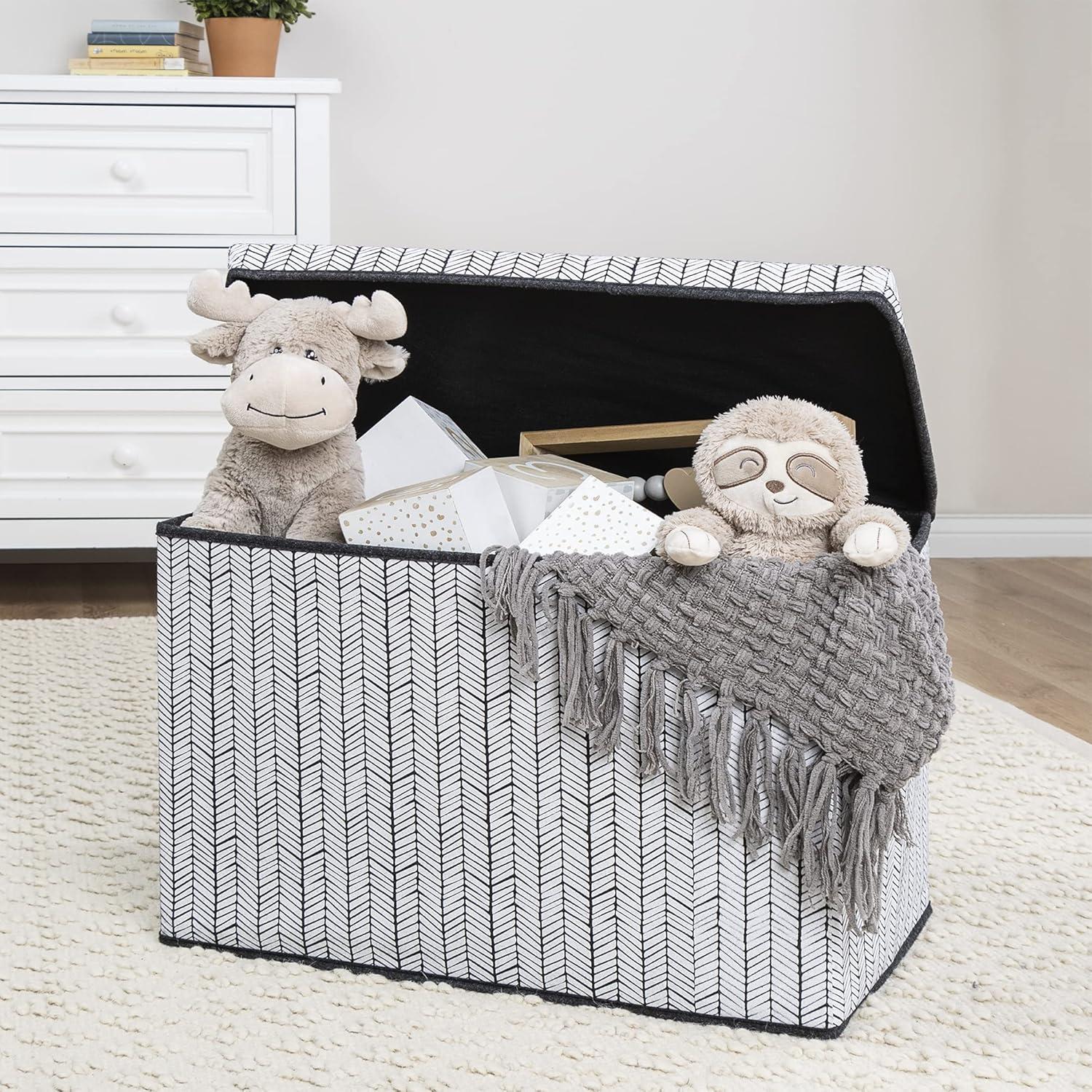 Sammy & Lou Printed Felt Toy Chest - Herringbone