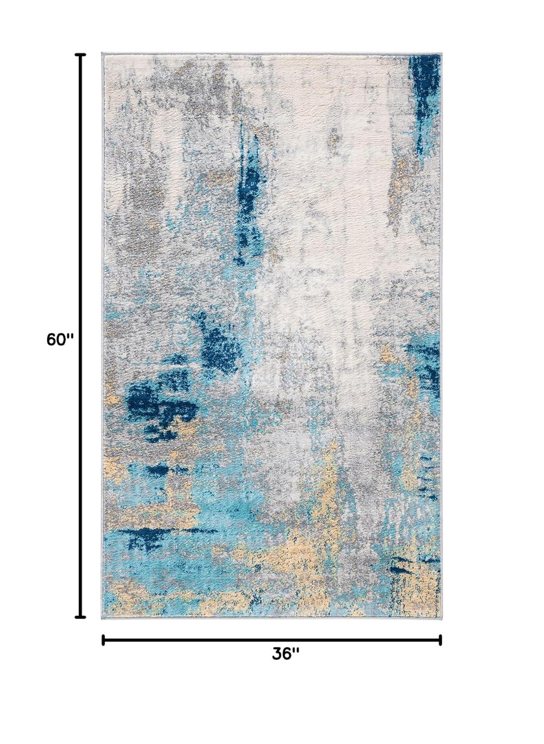 Jasper JSP101 Power Loomed Accent Rug - Grey/Gold - 3'x5' - Safavieh