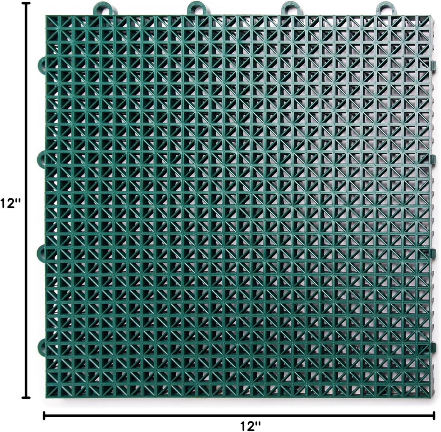 12" x 12" Plastic Interlocking Deck Tile (40-Pack)