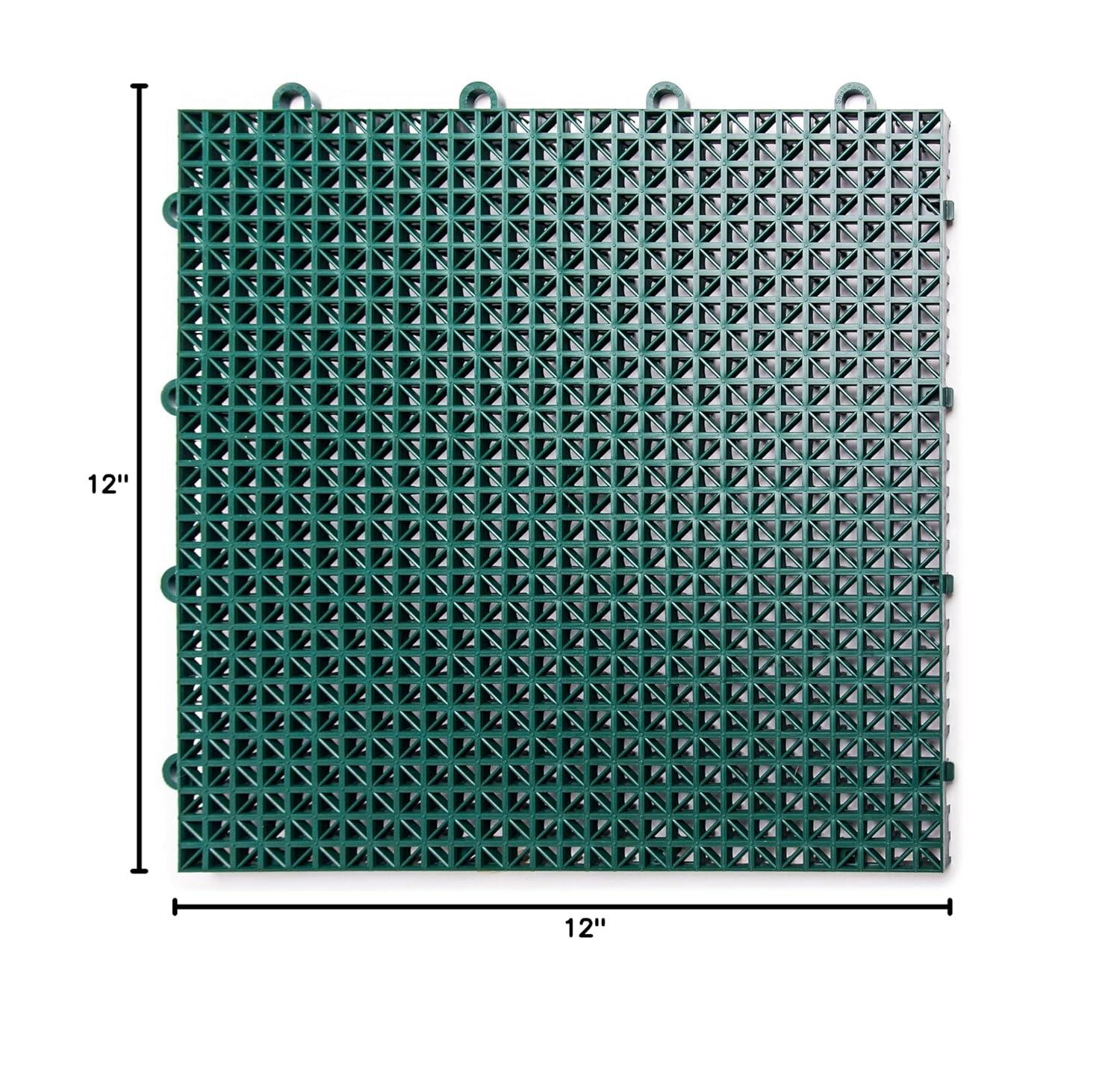 12" x 12" Plastic Interlocking Deck Tile (40-Pack)