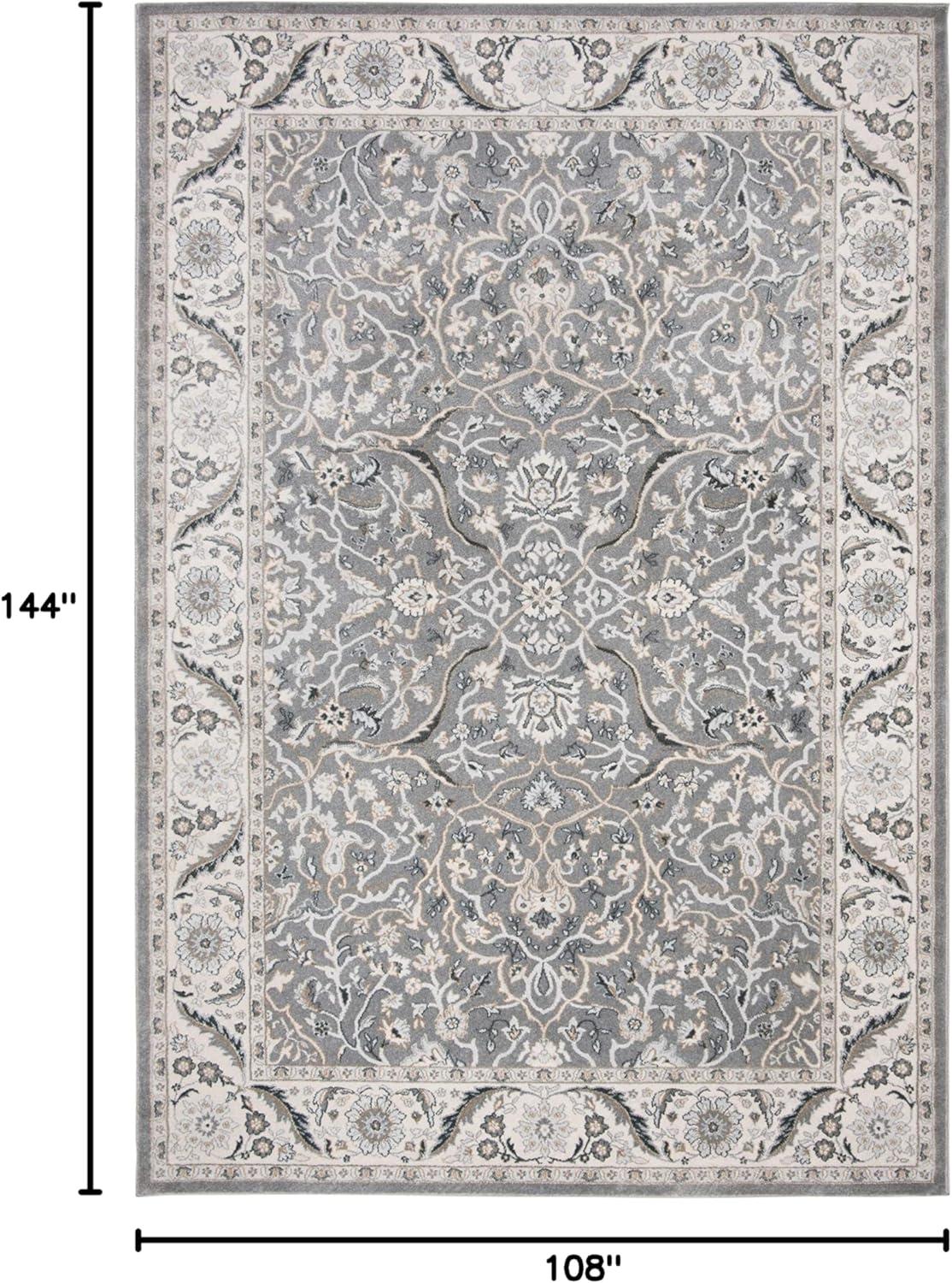 SAFAVIEH Isabella Kuzman Oriental Area Rug, Grey/Dark Grey, 9' x 12'