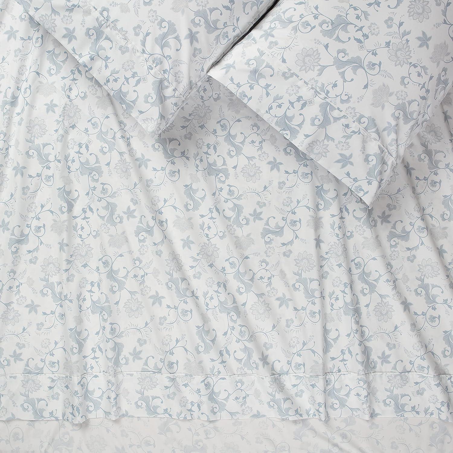 Chanasya Elegant Ultra Soft Floral Microfiber Percale Sheet Set