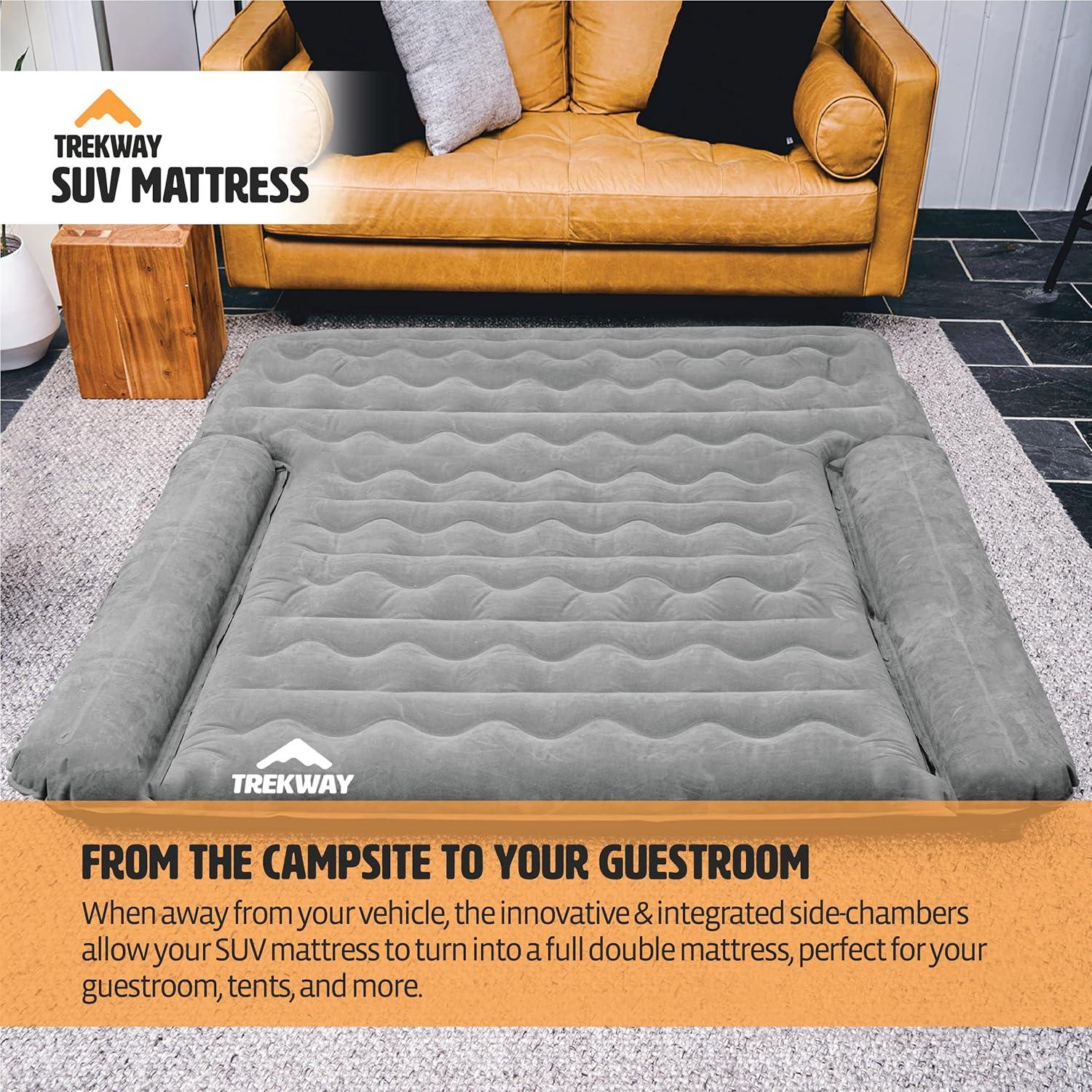 Offroading Gear SUV/Van Inflatable Air Mattress w/Side Chambers - Car Camping Bed - for 4Runner, Outback, Forester, Cherokee, RAV4, Blow Up Inflatable. from Trekway