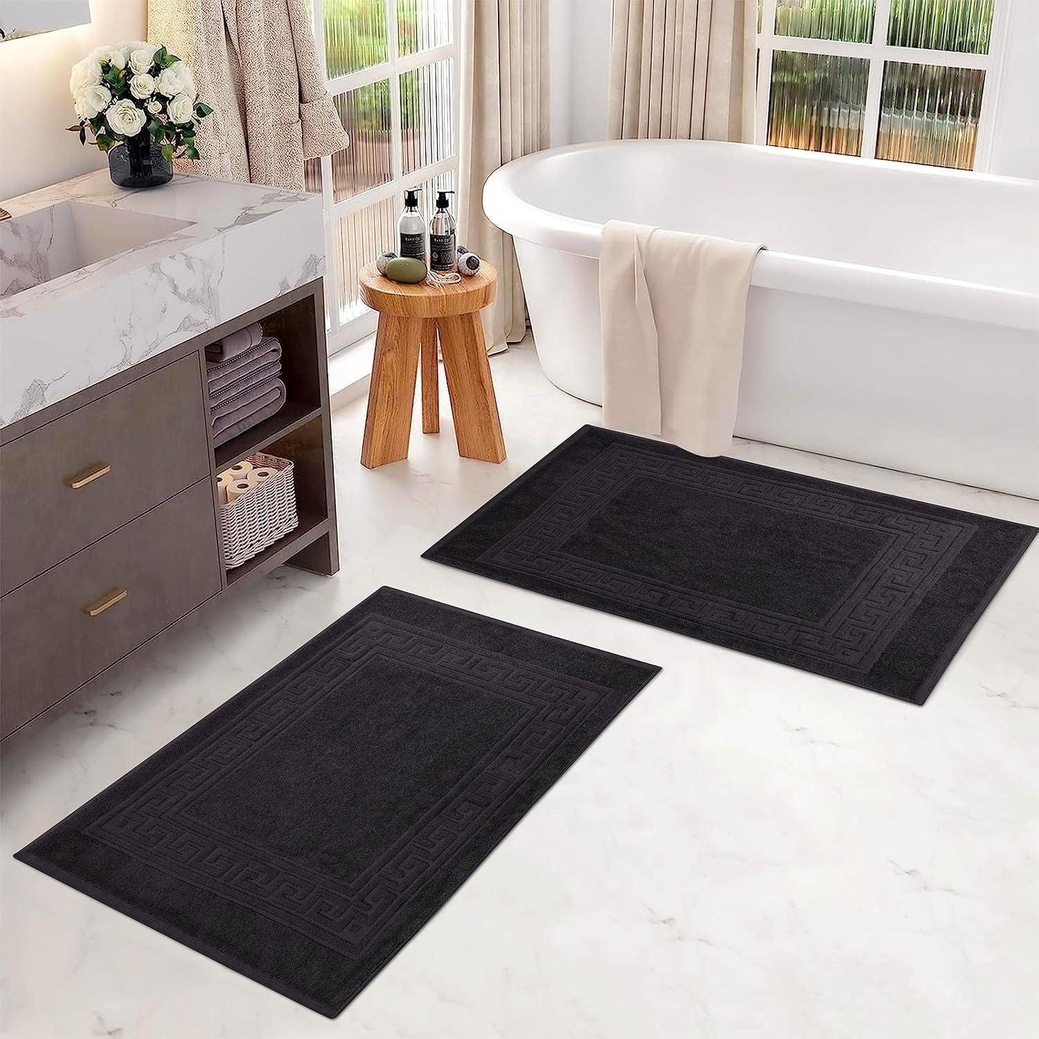 Impressions Bison 2-Piece Absorbent Cotton Bath Mat