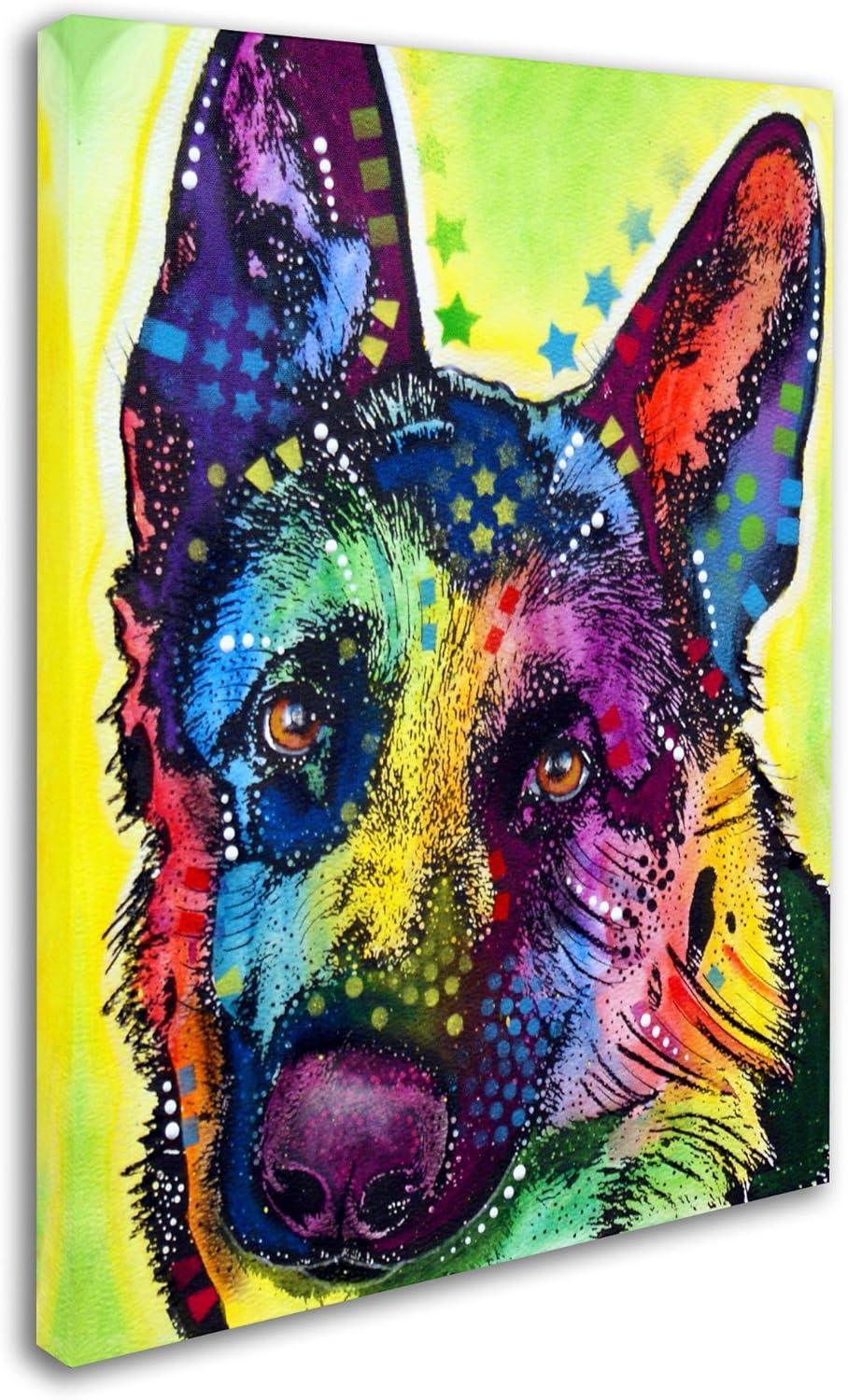 Trademark Fine Art " German Shepherd " by Dean Russo