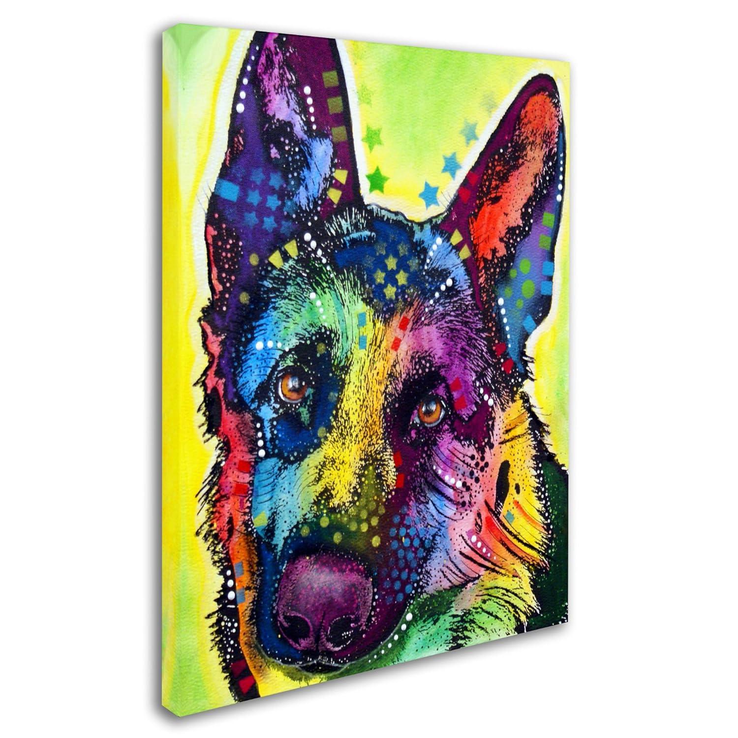 Trademark Fine Art " German Shepherd " by Dean Russo