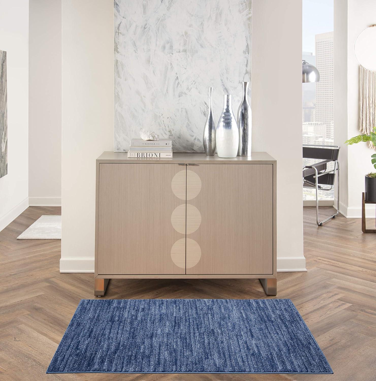Nourison Nourison Essentials NRE01 Indoor/outdoor Area Rug - Navy Blue 3' x 5'