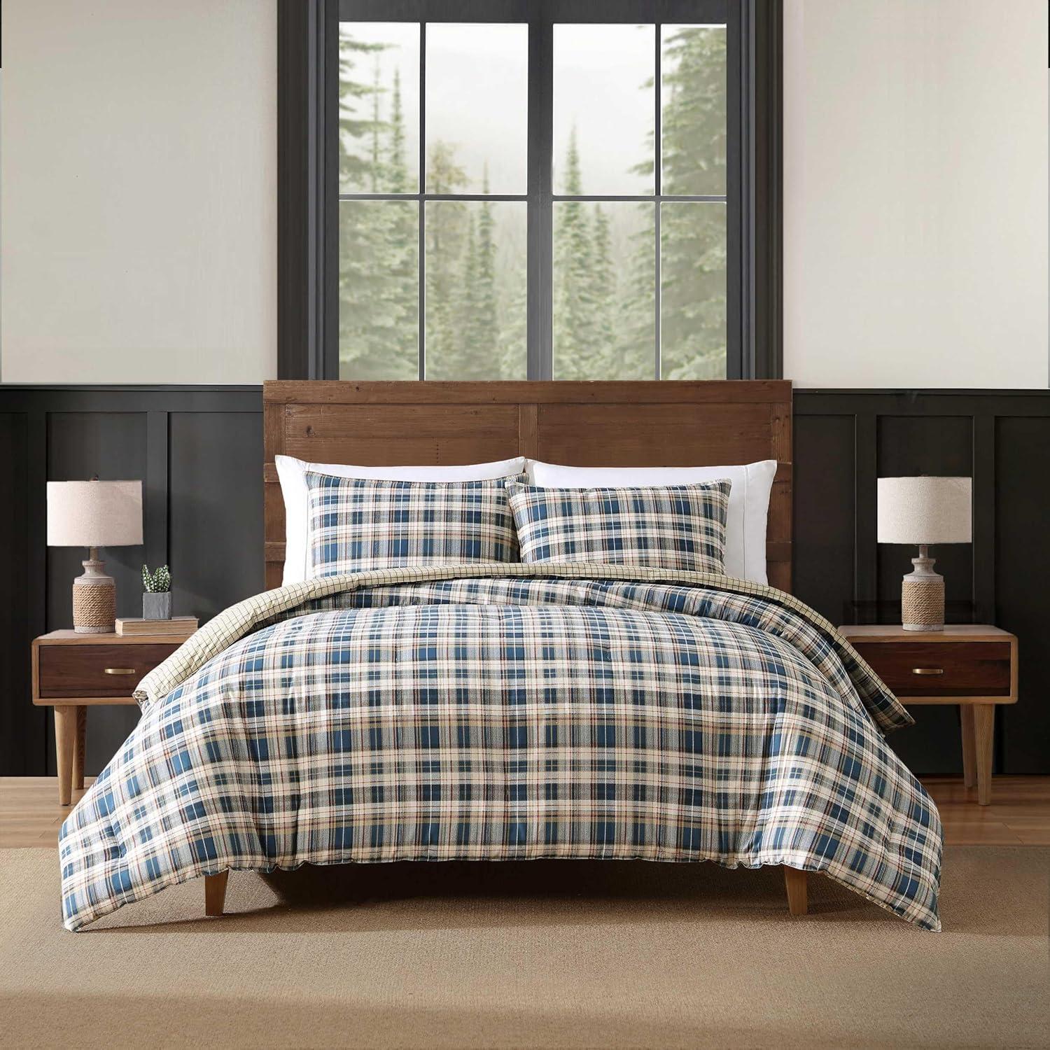 Eddie Bauer Eddie Bauer Port Gamble Indigo Cotton Duvet Cover Set