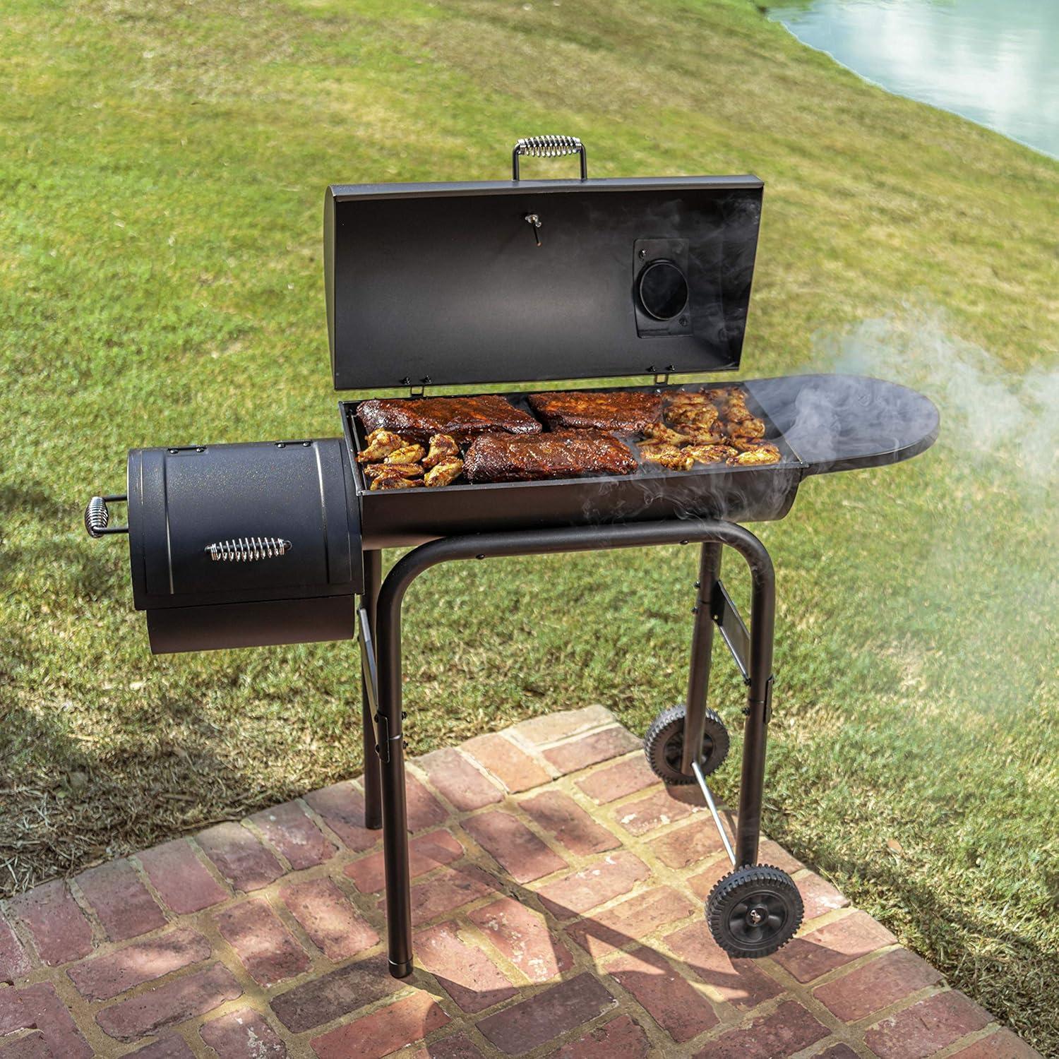 Charbroil Charbroil American Gourmet 430 Offset Barrel Charcoal Grill and Smoker