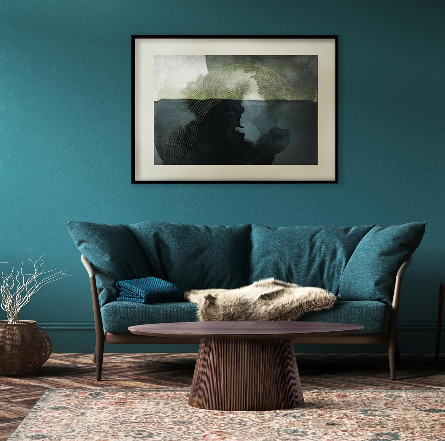 Canarm MADHY Round Coffee Table, Rustic Brown Wood Finish, Elegant Fluted Design, Spacious Tabletop, Easy Assembly for Living Room