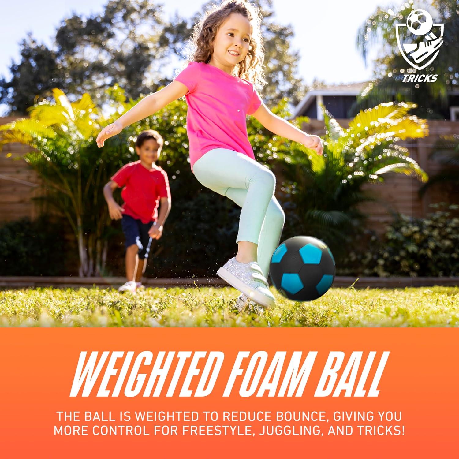 Mini Black and Blue Foam Soccer Ball for Kids
