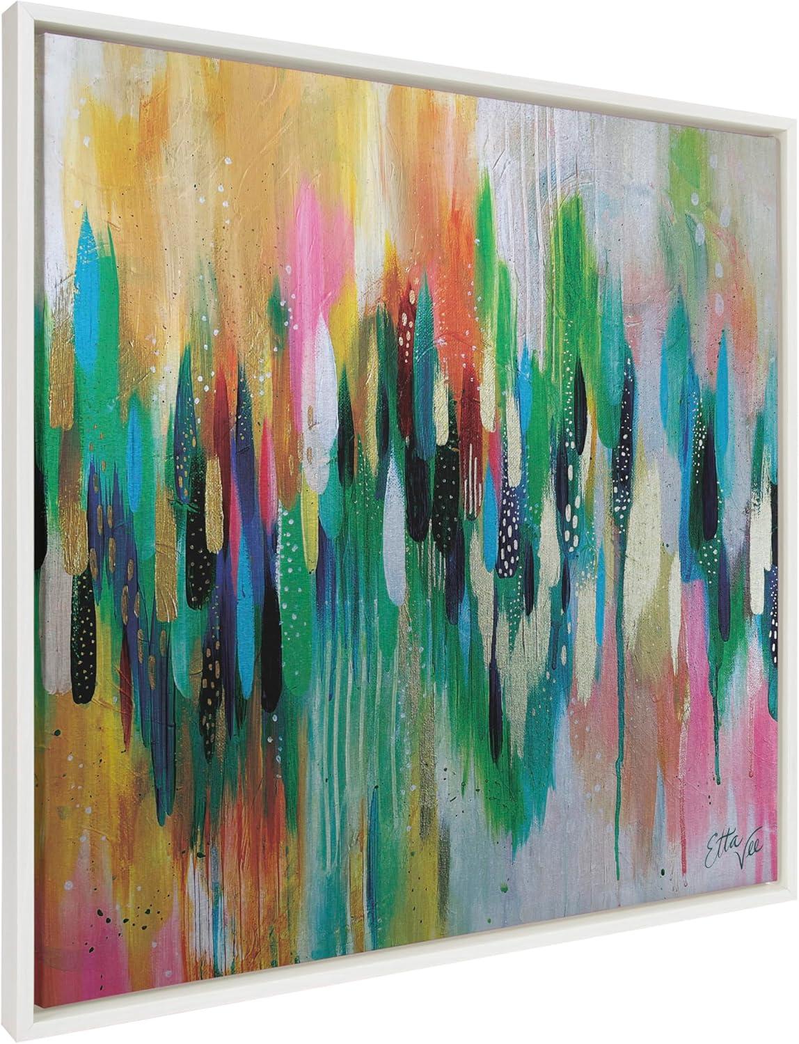 Kate & Laurel All Things Decor 30"x30" Sylvie Brushstroke 155 Framed Canvas Art: Abstract Decor