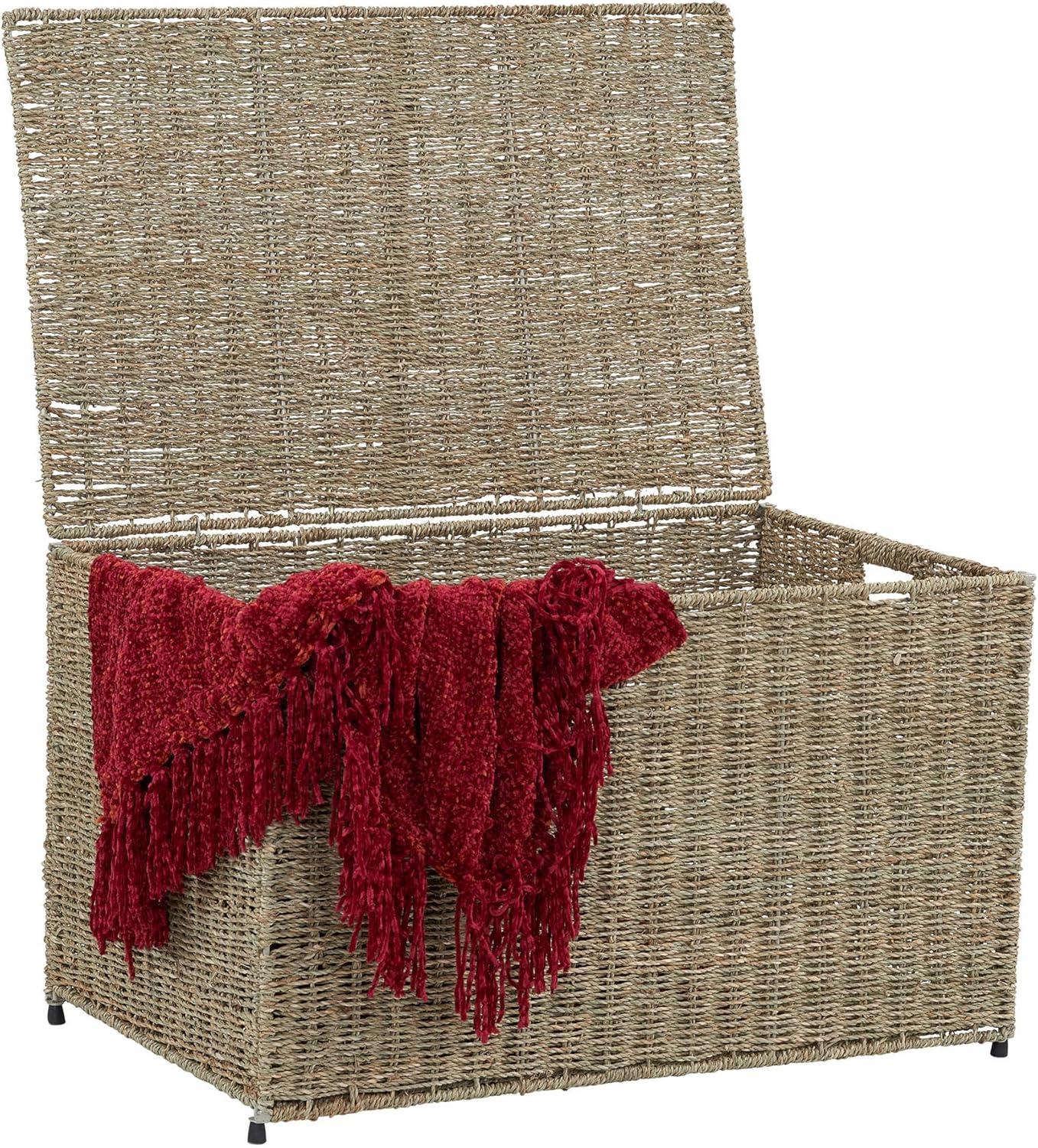 Household Essentials Woven Wicker Storage Chest