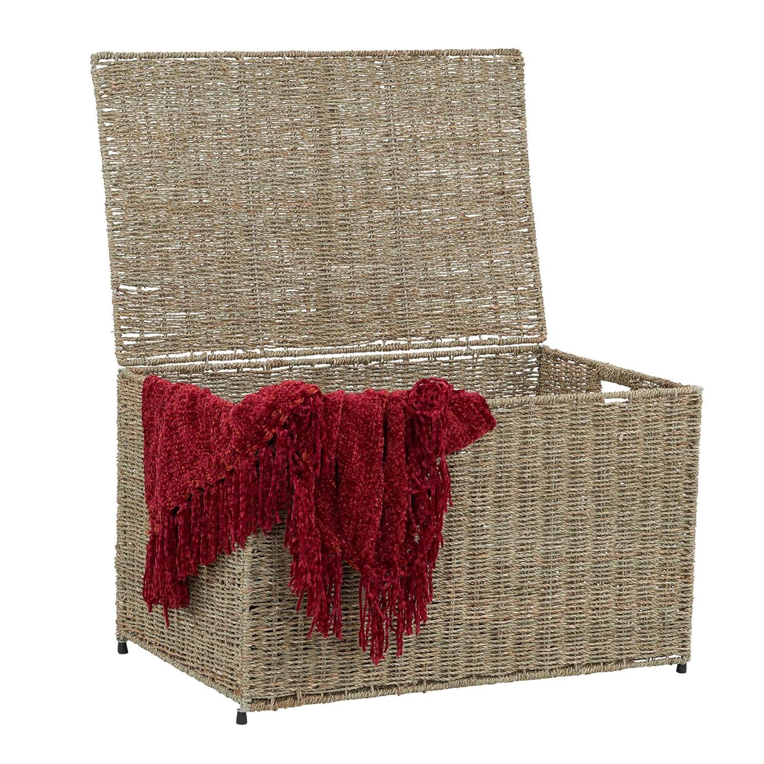 Household Essentials Woven Wicker Storage Chest