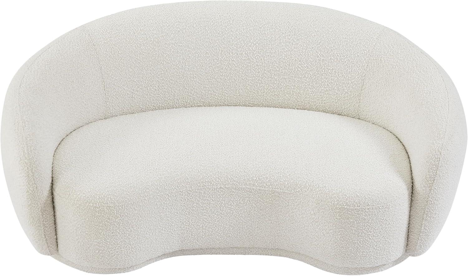 Meridian Furniture Hyde Cream Boucle Fabric Loveseat